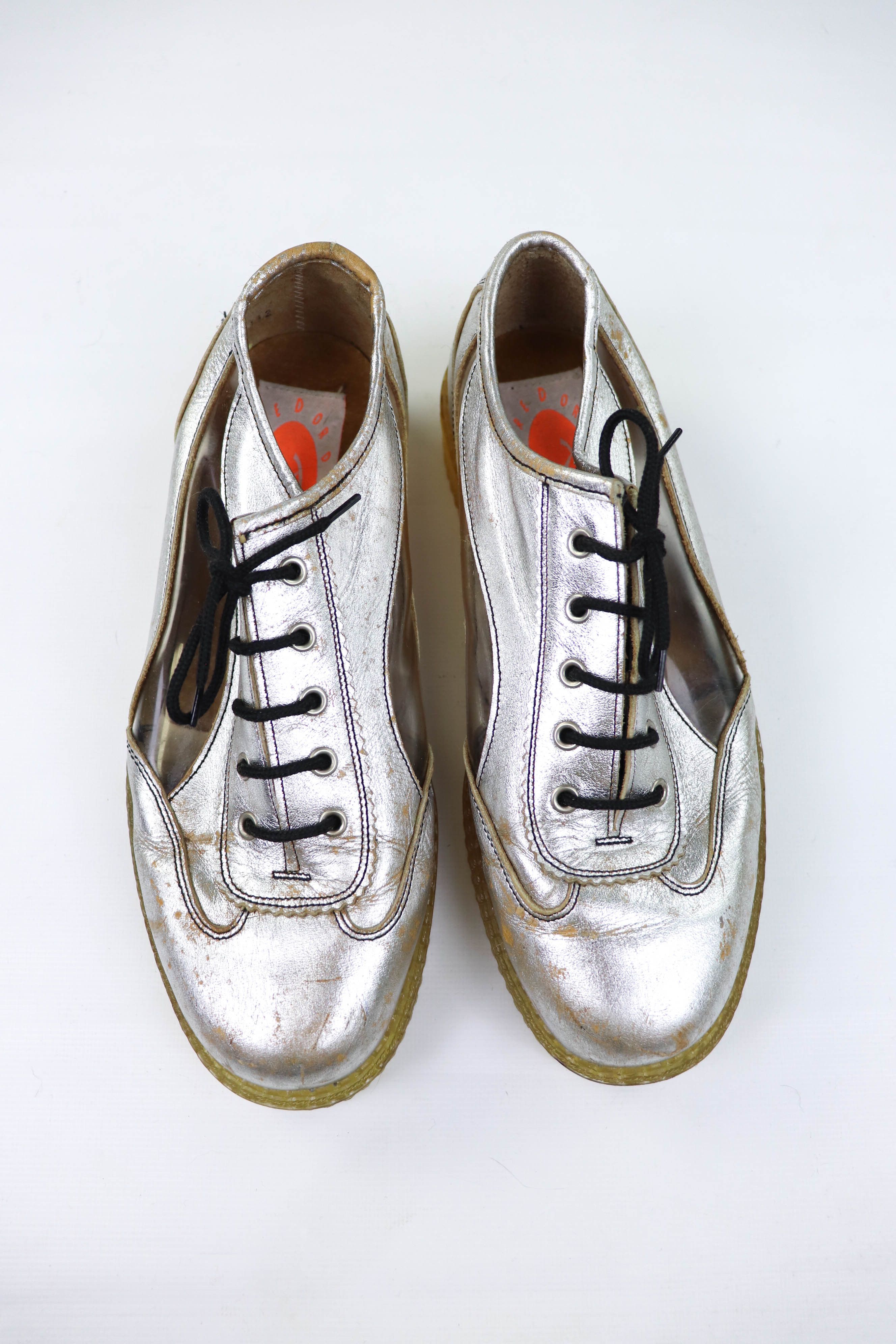 Other Red Or Dead Vintage Made in England Silver Leather Shoes Size US 9 / EU 42 - 5 Thumbnail