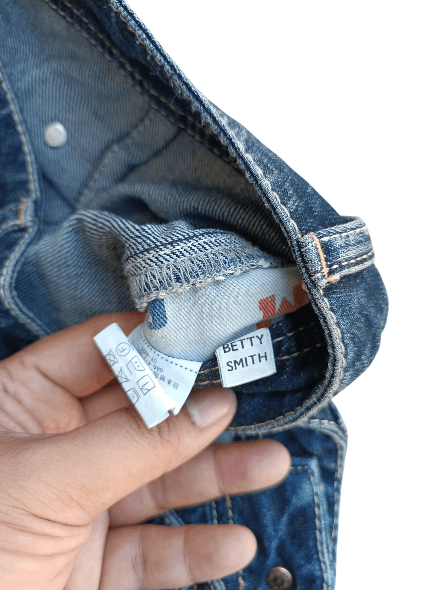 Designer Betty Smith Japan Brand With Buckle Back Denim E269 Size US 32 / EU 48 - 12 Thumbnail