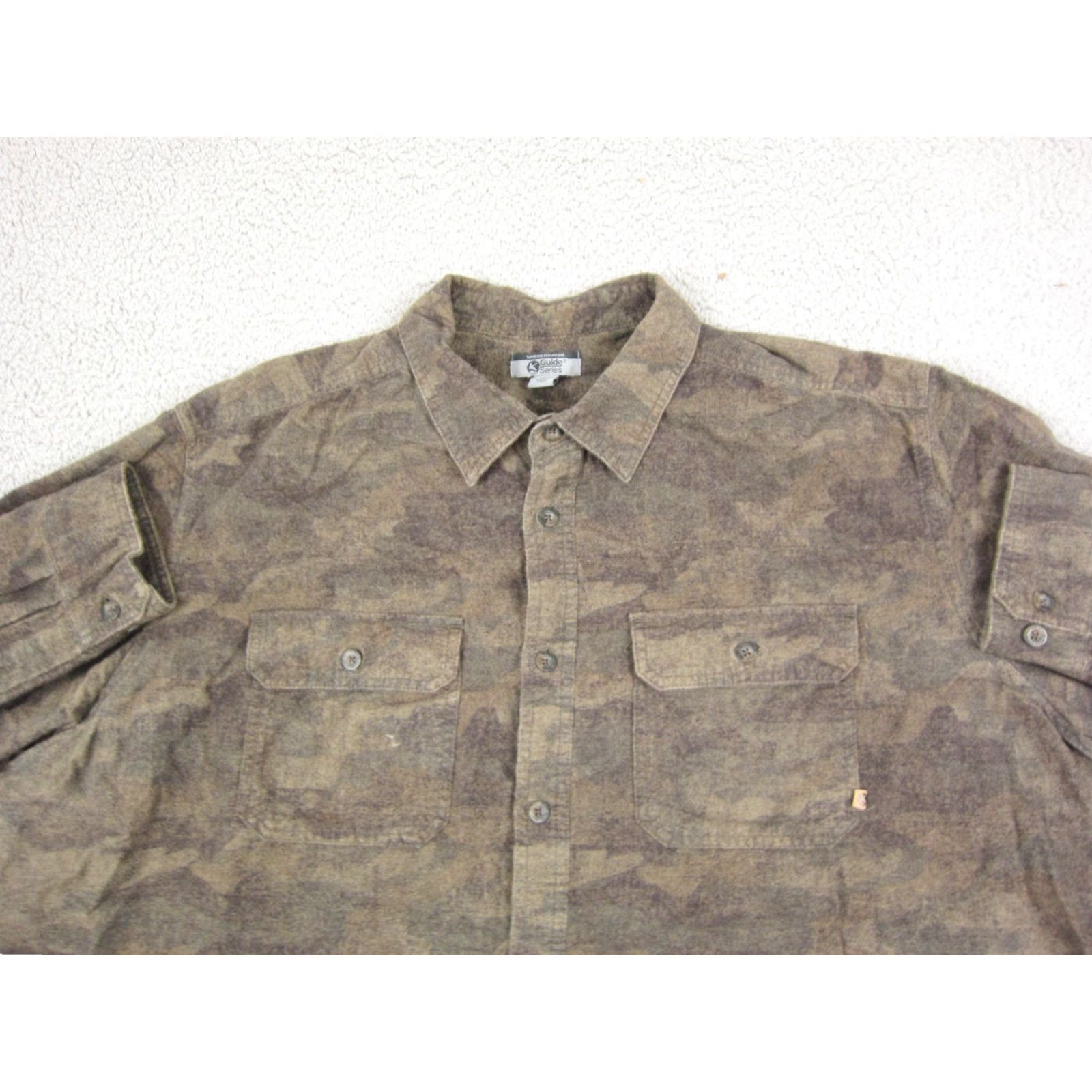Vintage Guide Series Chamois Flannel Shirt Mens 3XL XXXL Brown Camouflage Cotton Shirt Mens 3XL Brown Camouflage Cotton Flannel Chamois Guide Series Shirt CSS Size US XXL / EU 58 / 5 - 2 Thumbnail