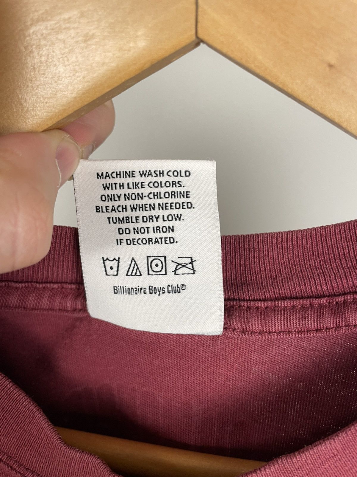 Billionaire Boys Club × Designer BBC Billionaire Boys Club tee burgundy cotton t-shirt Size US M / EU 48-50 / 2 - 6 Thumbnail