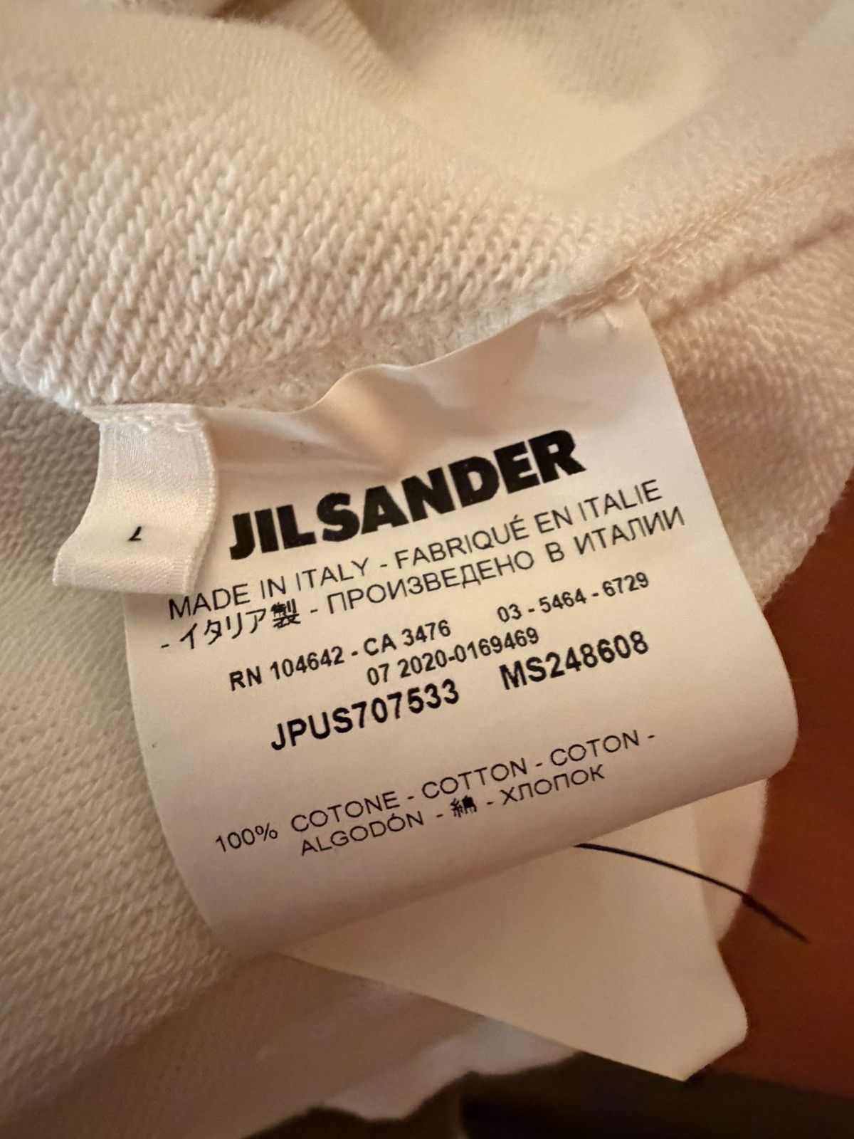 Jil Sander Off-White Jil Sander Hoodie Size US L / EU 52-54 / 3 - 4 Thumbnail