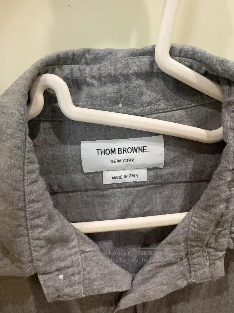 Thom Browne Thom Browne Gray long-sleeved shirt Size US S / EU 44-46 / 1 - 3 Thumbnail