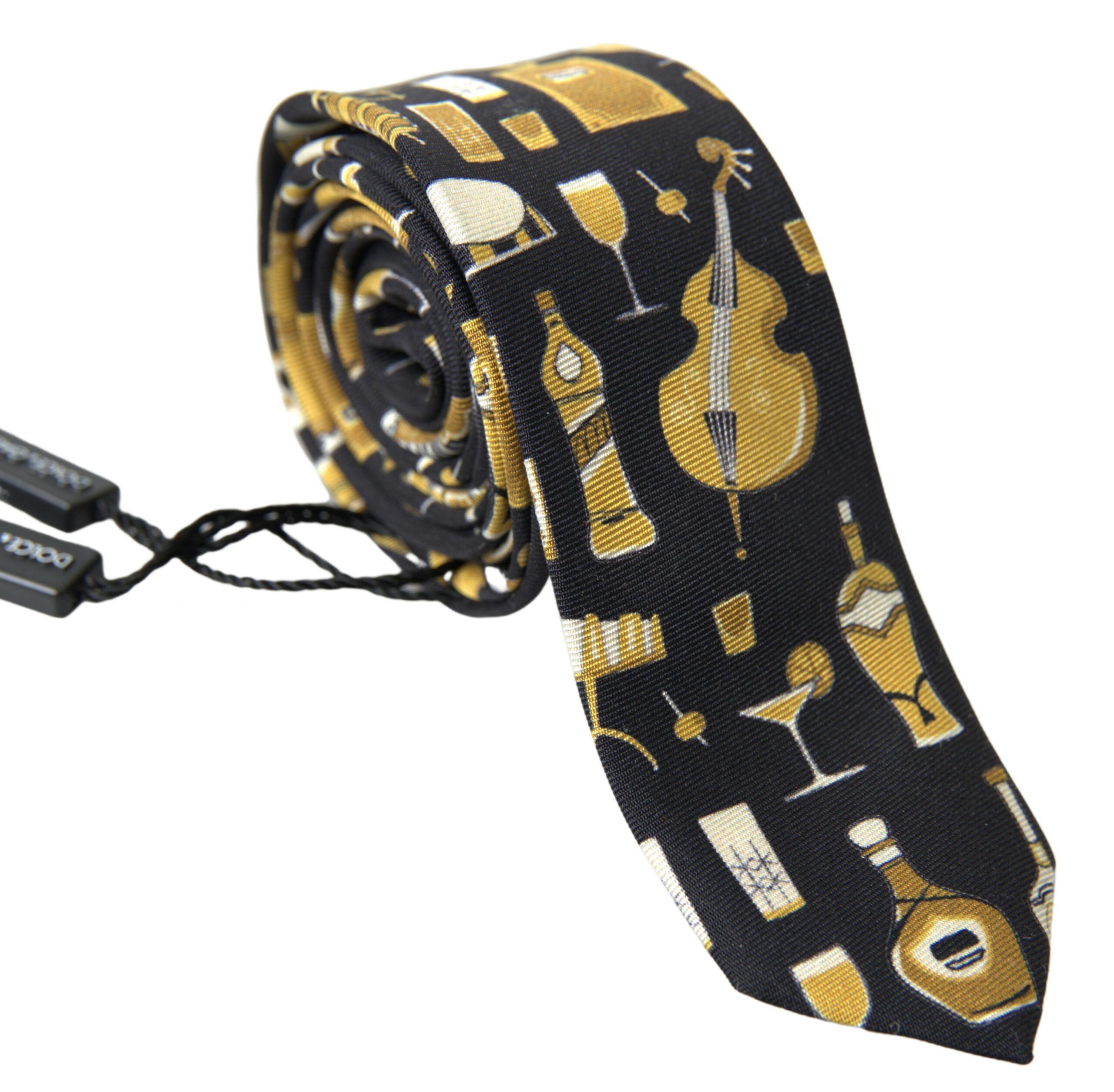 Dolce & Gabbana Exclusive Silk Tie with Musical Men's Print Size ONE SIZE - 1 Thumbnail