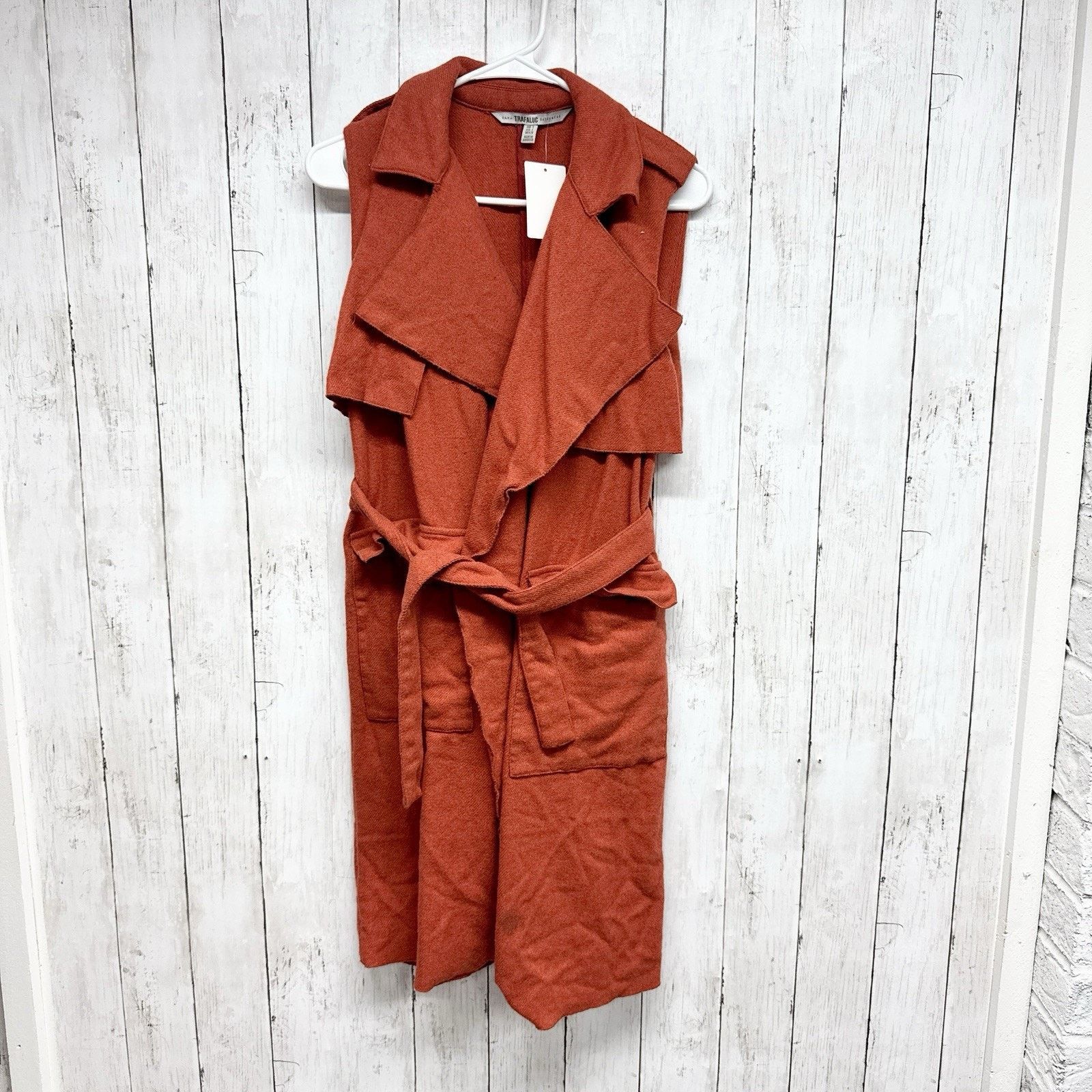 Zara Trafaluc Zara Jacket Sz Small Wool Waist Tie Sleeveless Vest Size S / US 4 / IT 40 - 1 Thumbnail