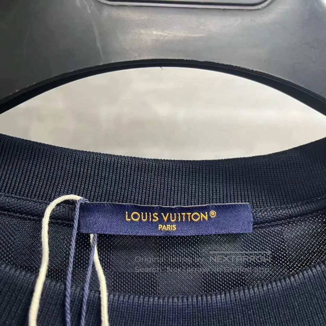 Louis Vuitton louis vuitton navy blue embroidered t. Size US XXL / EU 58 / 5 - 3 Thumbnail