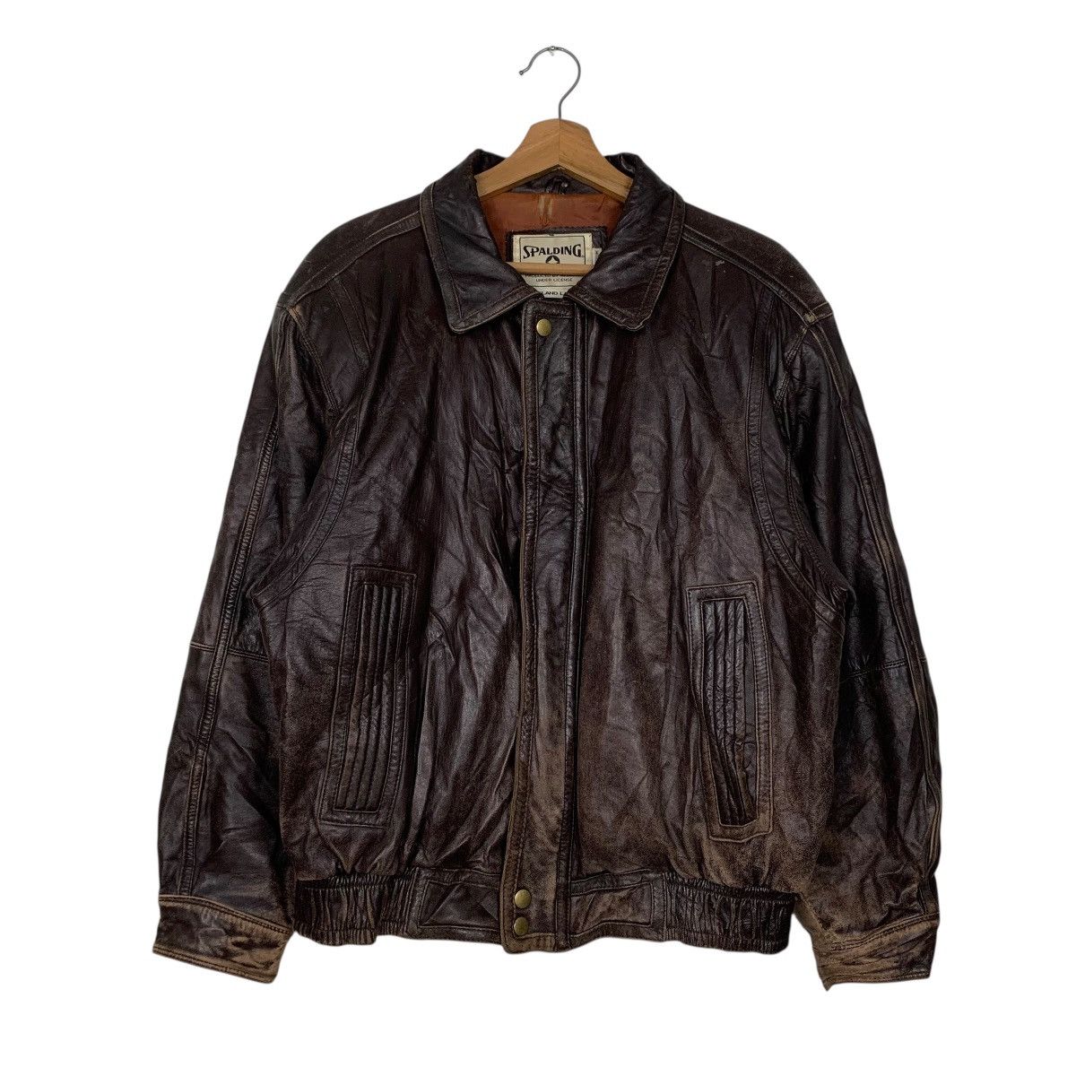 Japanese Brand Vintage Spalding Leather Jacket Size US M / EU 48-50 / 2 - 1 Thumbnail