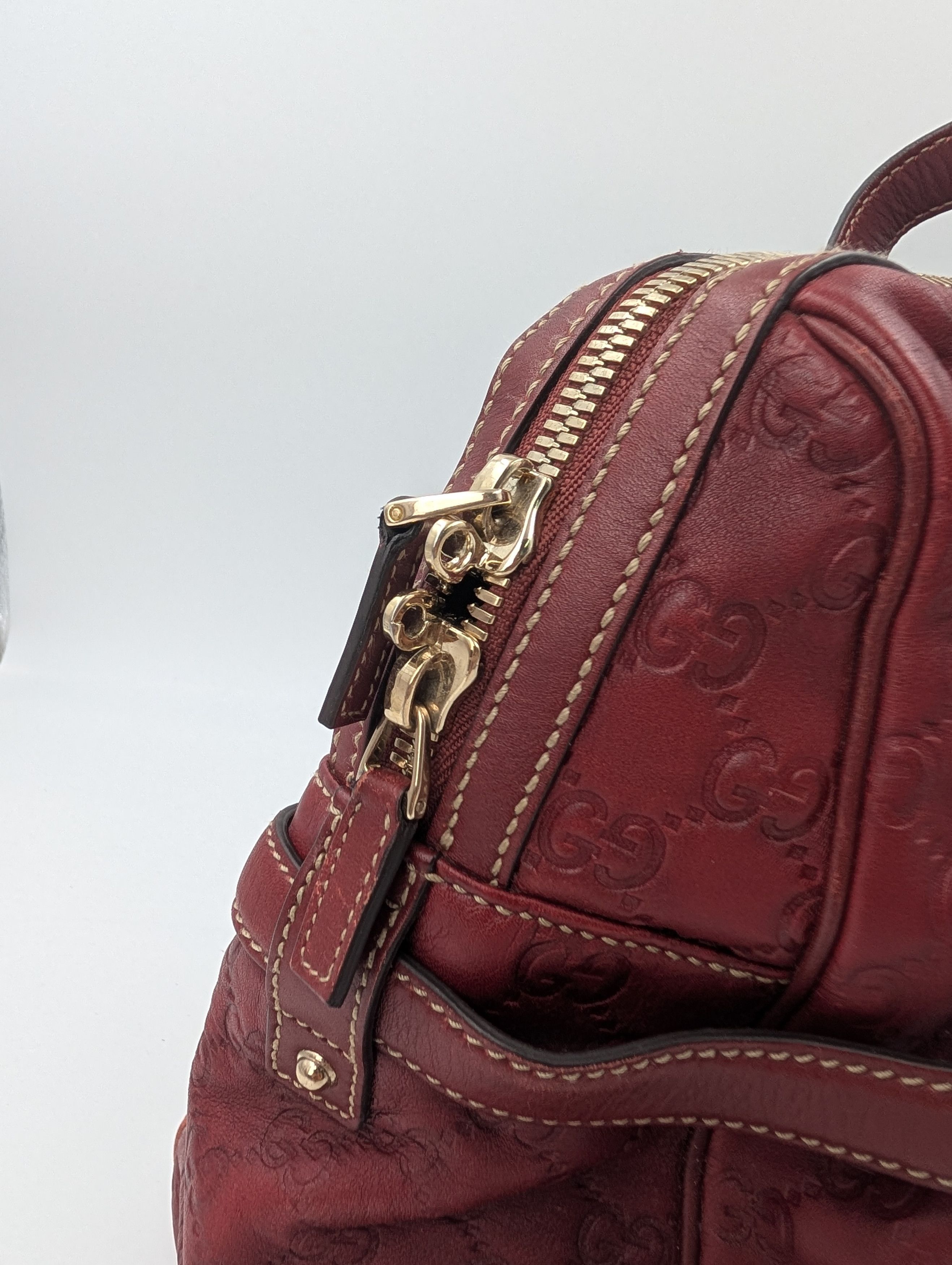 Gucci Gucci Burgundy Guccissima 85th Anniversary Boston Bag Size ONE SIZE - 7 Thumbnail