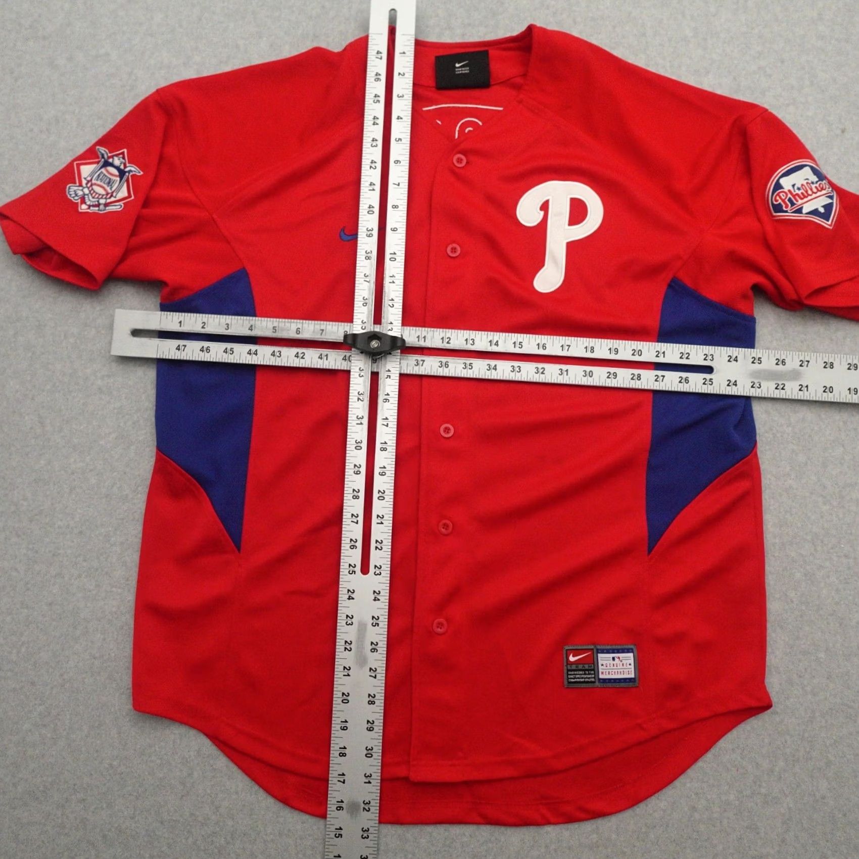 Nike VINTAGE Nike MLB Philadelphia Phillies Jim Thome Red Jersey Shirt Adult Large Mens Size US L / EU 52-54 / 3 - 3 Thumbnail