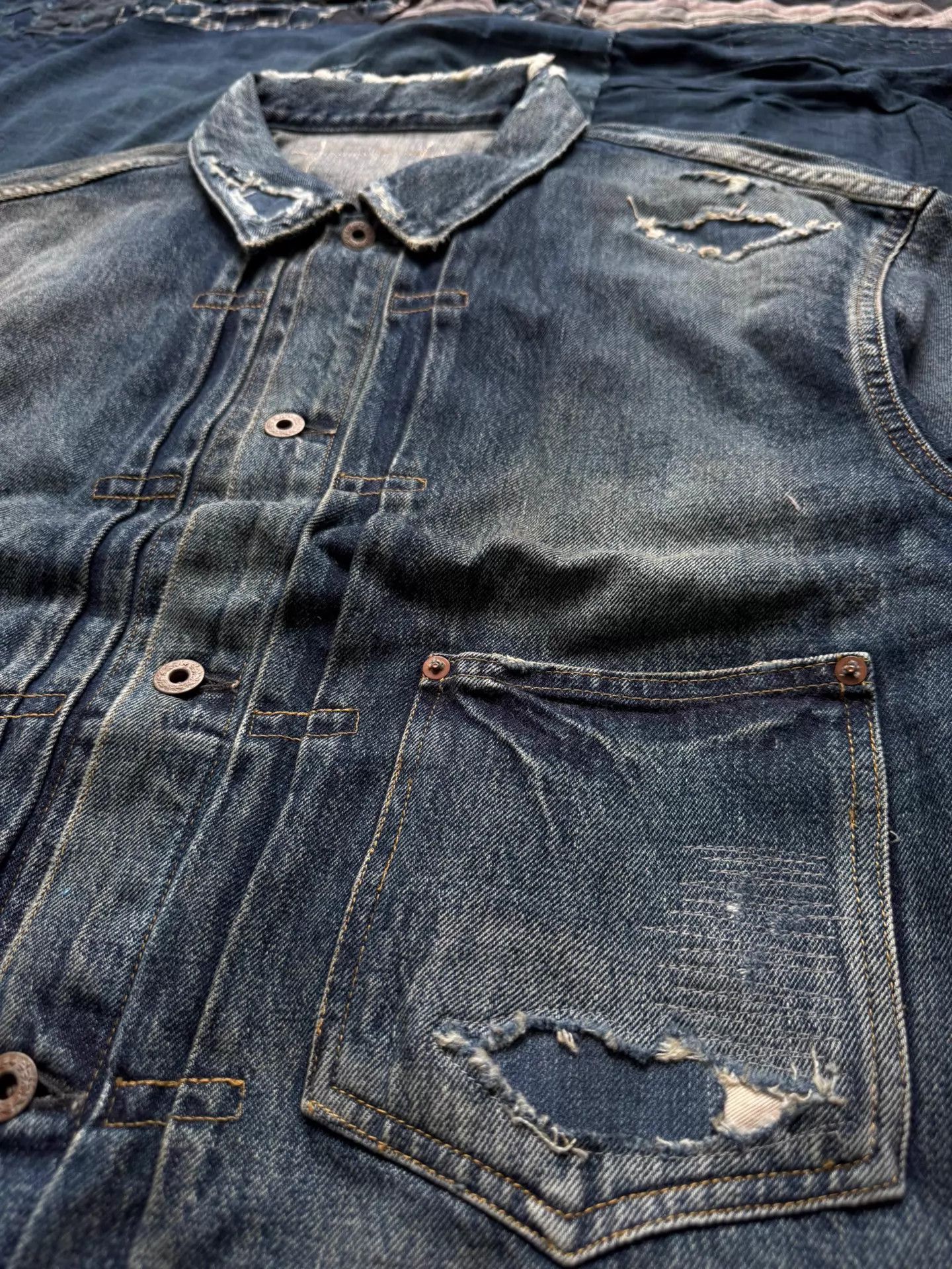 Madness MADNESS 24AW AGING TYPE-I Denim WASHED DESTROYED JAPAN JKT Size US M / EU 48-50 / 2 - 6 Thumbnail