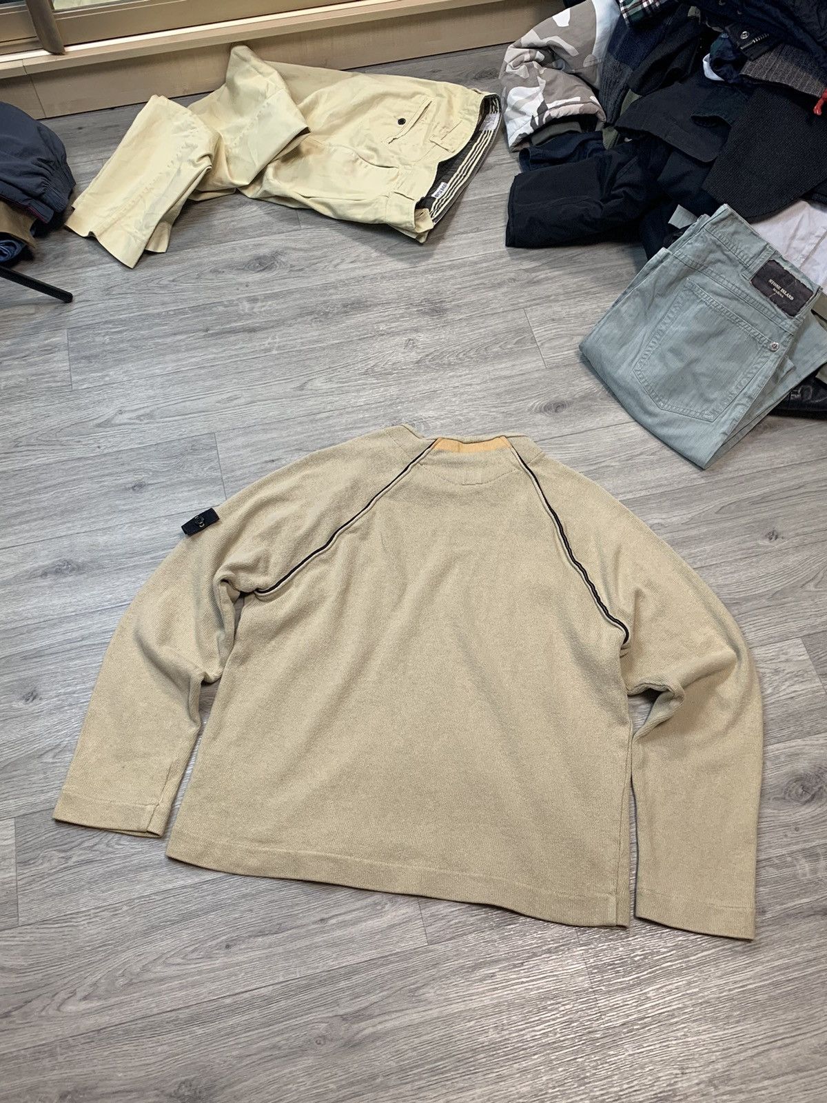 Stone Island × Vintage SS04 STONE ISLAND YELLOW CREWNECK SWEATSHIRT Size US M / EU 48-50 / 2 - 12 Thumbnail