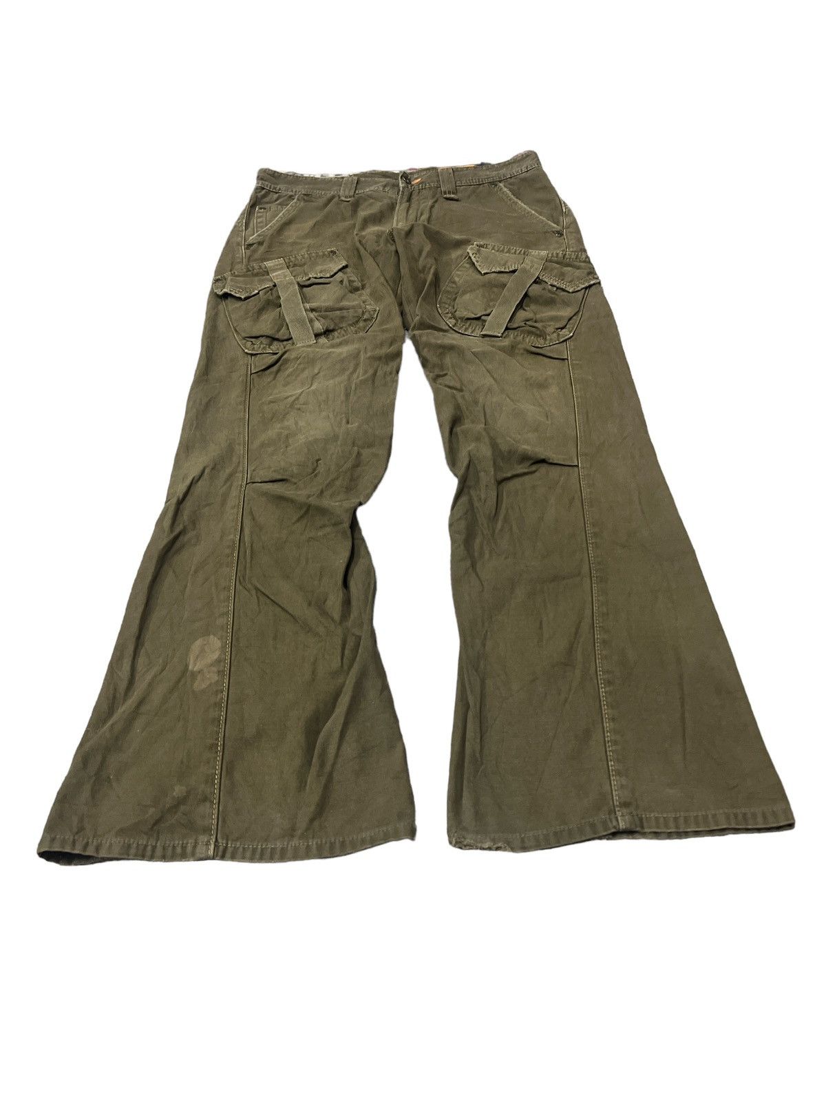 Japanese Brand × Vintage FLARED💥 THRASHED EDWIN XV TWIST CARGO BUSHPANT Size US 30 / EU 46 - 4 Thumbnail