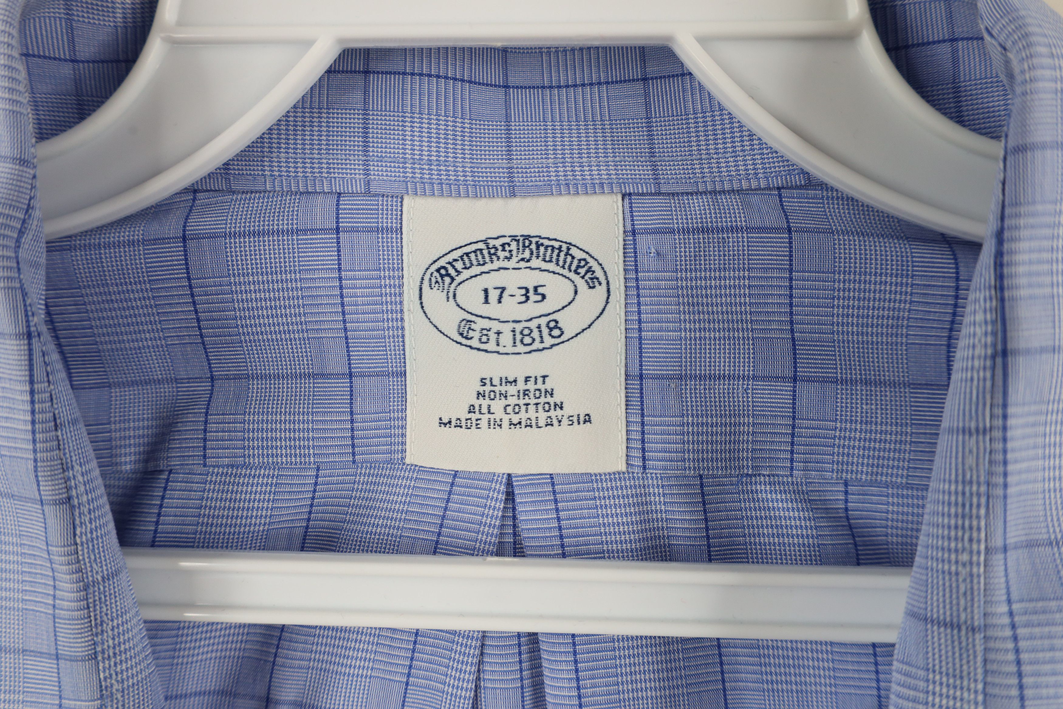 Brooks Brothers × Vintage Vintage Brooks Brothers Non Iron Cotton Button Shirt Plaid Size US L / EU 52-54 / 3 - 4 Thumbnail