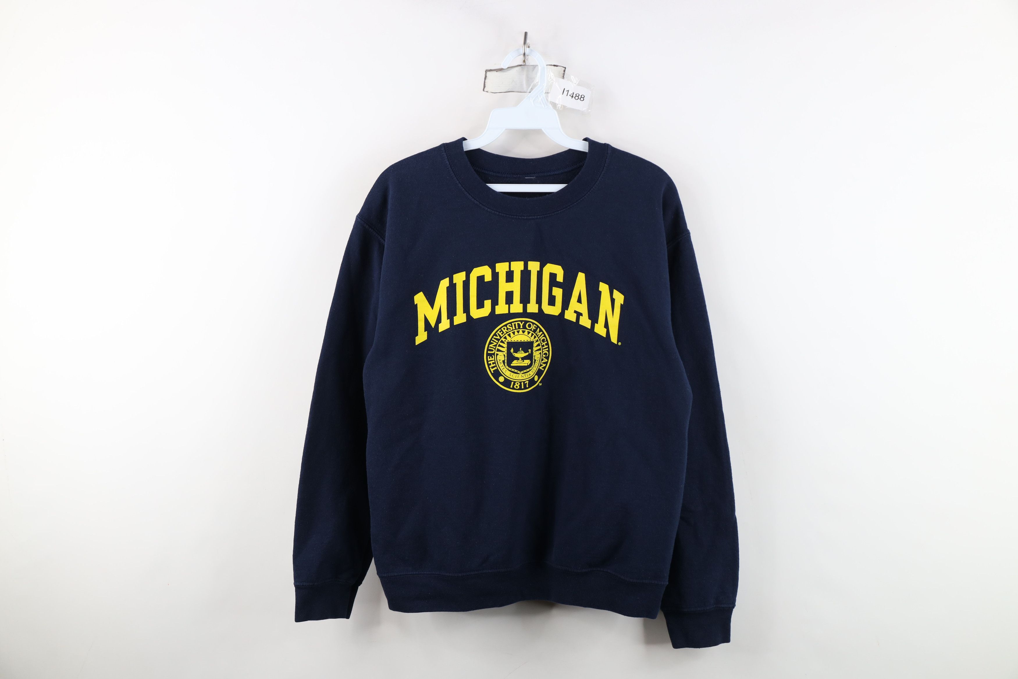 Vintage Vintage 90s Spell University of Michigan Crewneck Sweatshirt Size S / US 4 / IT 40 - 1 Thumbnail