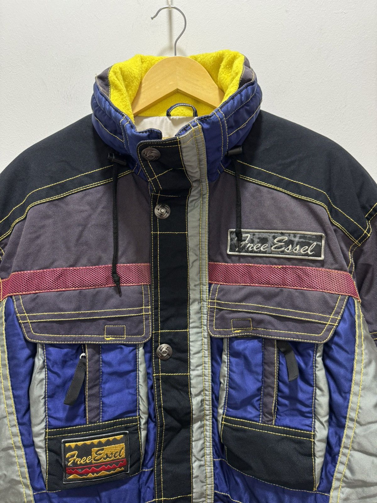VINTAGE INTENTNESD FREE ESSEL MULTICOLOUR SKI JACKET