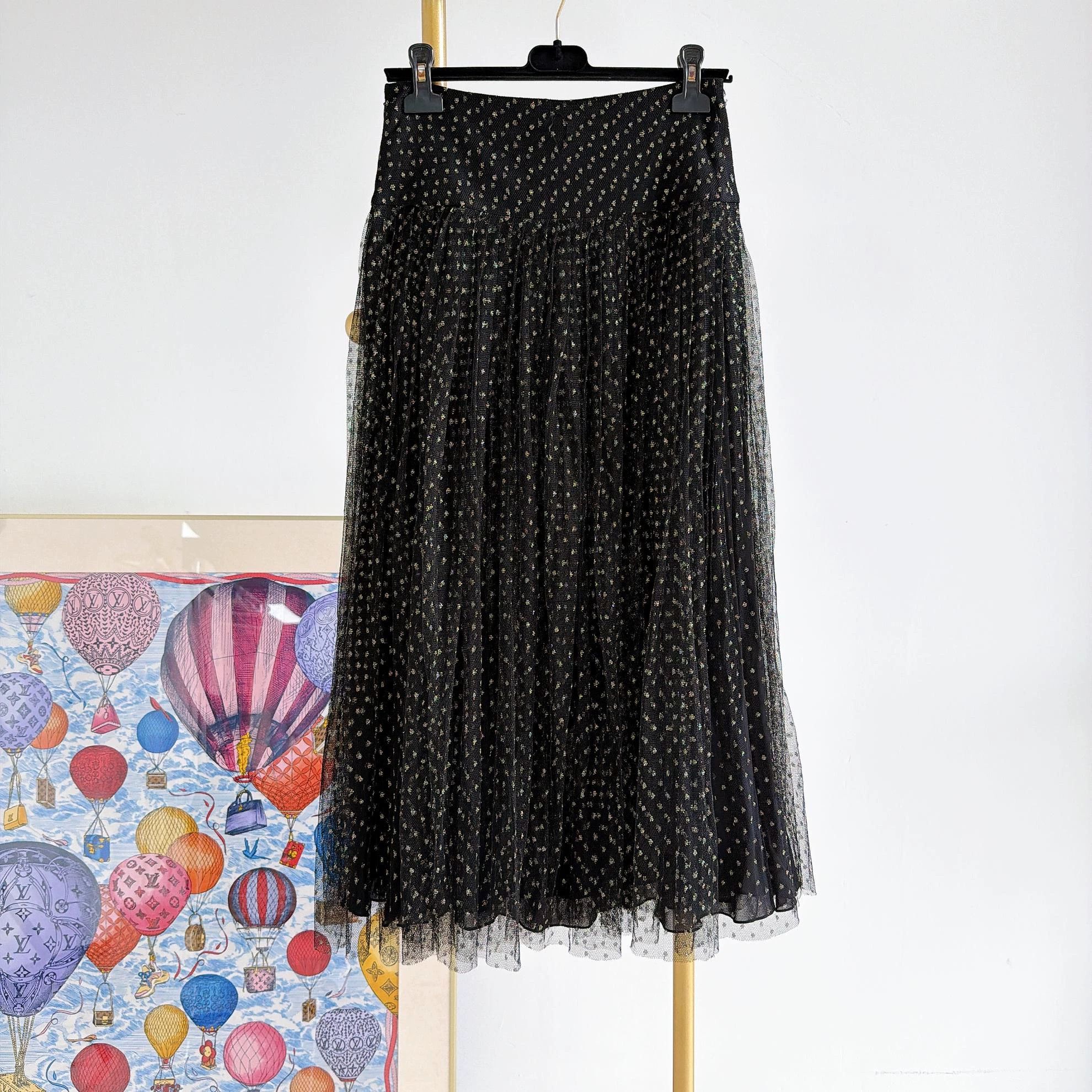 Dior Dior Black Polka Dot Skirt F38 Size 27" / US 4 / IT 40 - 2 Thumbnail