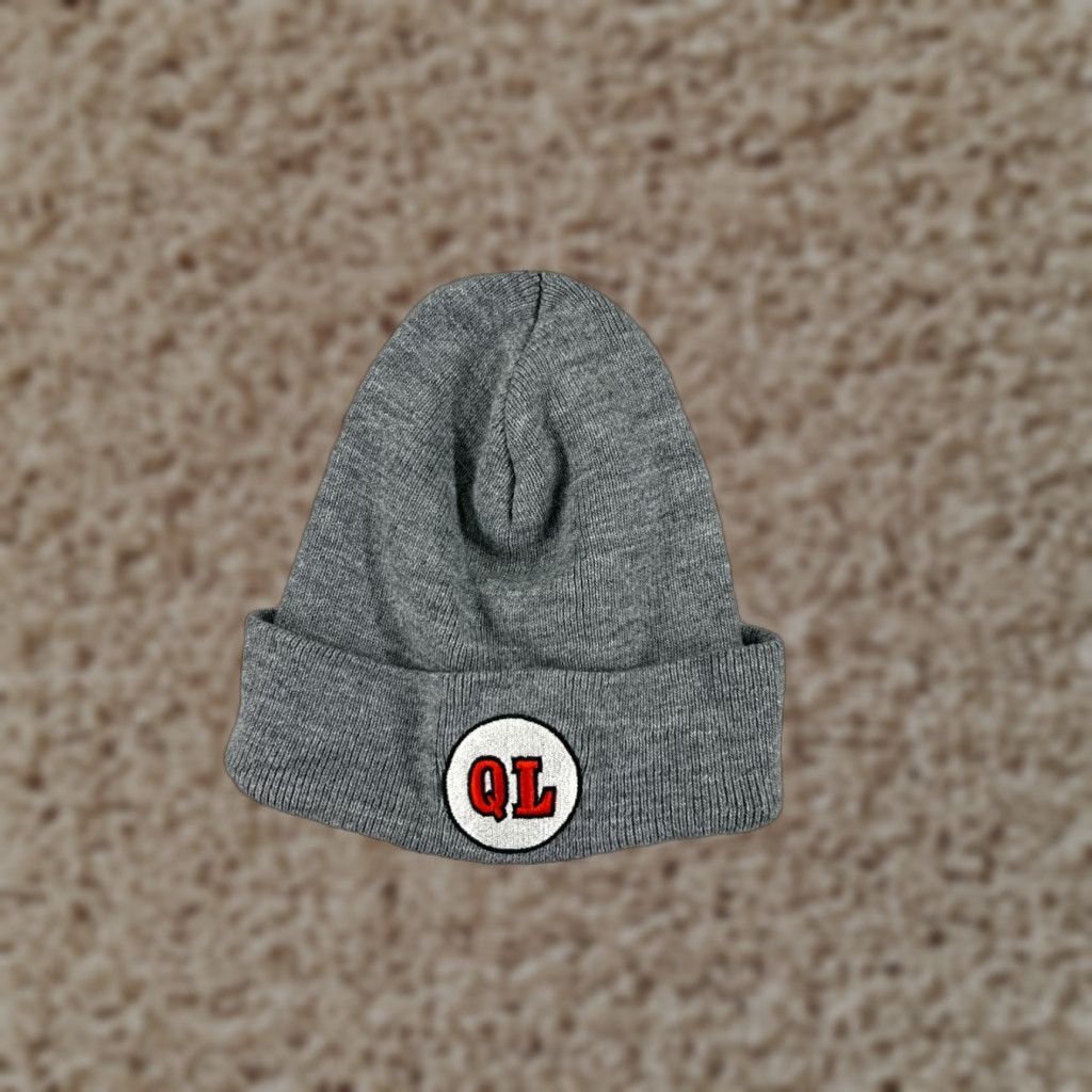 Vintage QL Beanie Adult One Size Gray Knit Acrylic Ski Snowboard Made In USA Size ONE SIZE - 1 Thumbnail