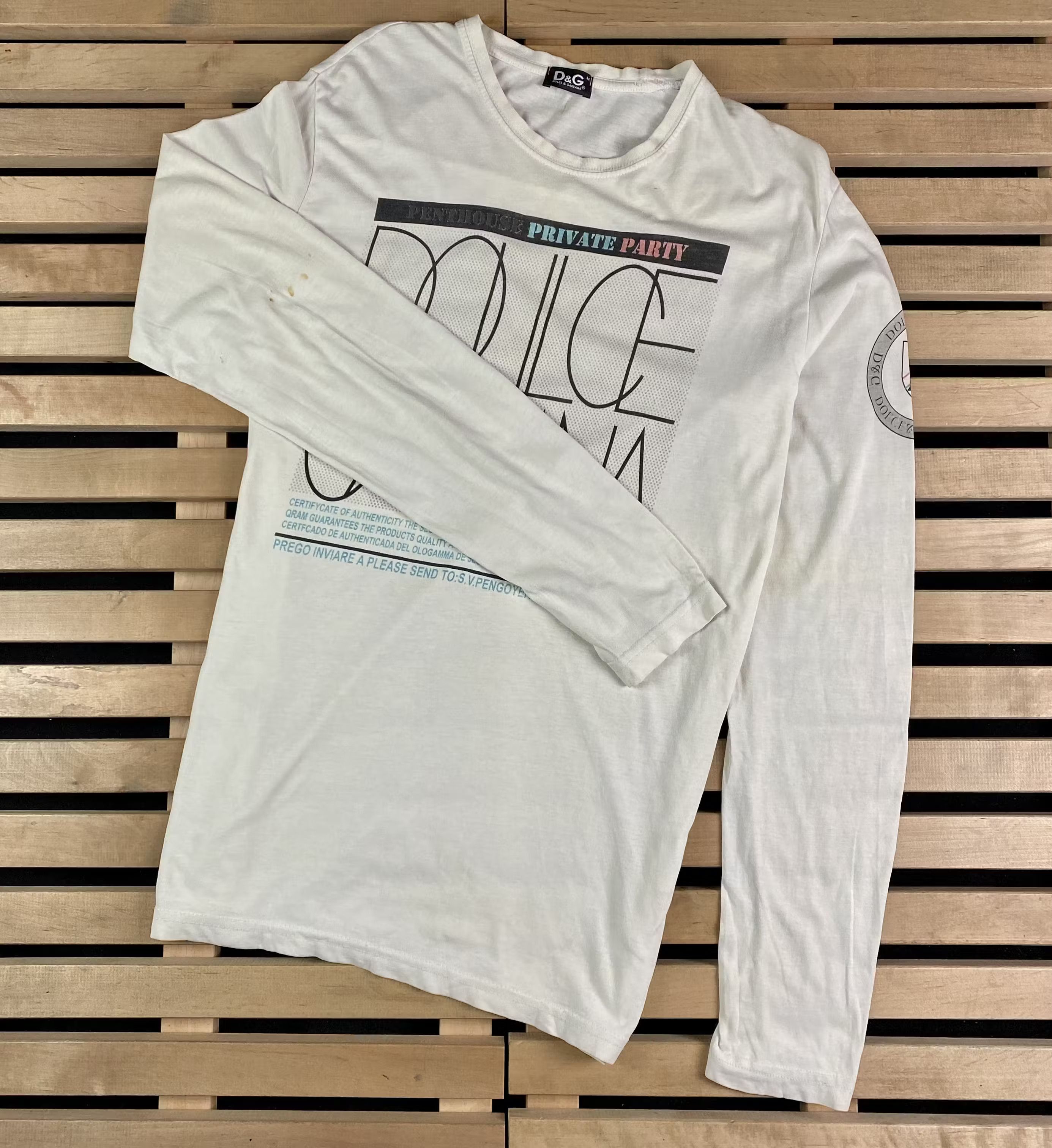 Vintage Mens T Shirt Long Sleeve Dolce Gabbana Vintage Size M Size US M / EU 48-50 / 2 - 1 Thumbnail