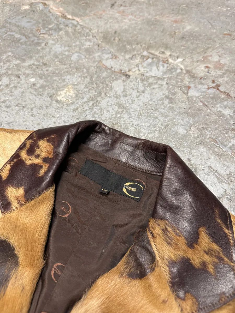Just Cavalli AW2004 Cavalli Brown & Beige Pony Hair Caw Effect Trench Coat Size S / US 4 / IT 40 - 12 Thumbnail