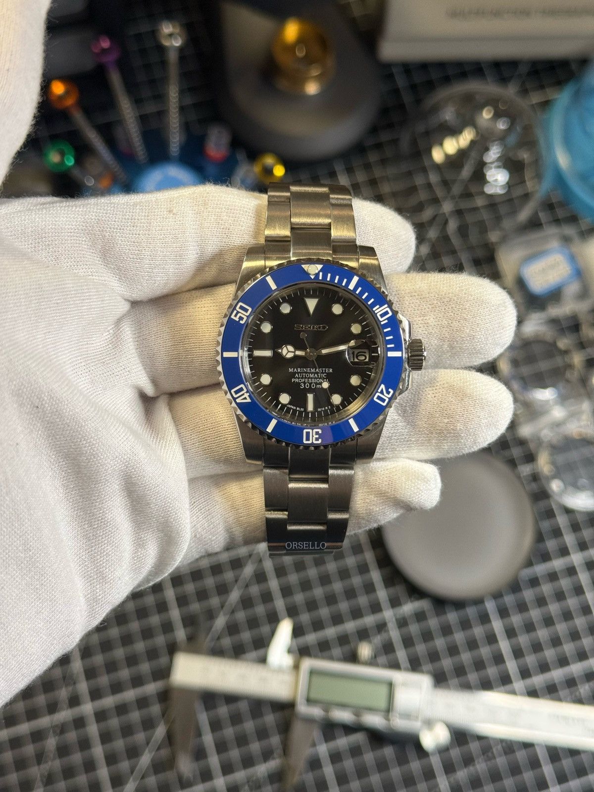 Seiko Seiko mod watch submariner cookiemonster 40mm Size ONE SIZE - 2 Thumbnail