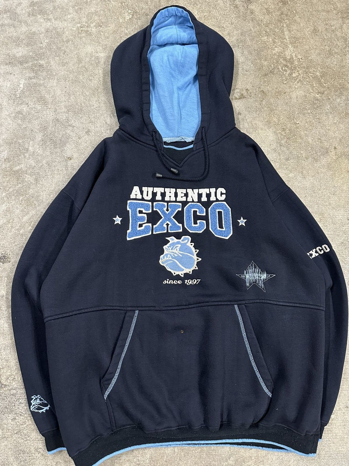 Ecko Unltd. Crazy Y2K Exco Jean Embroidered Hoodie Size US L / EU 52-54 / 3 - 3 Thumbnail