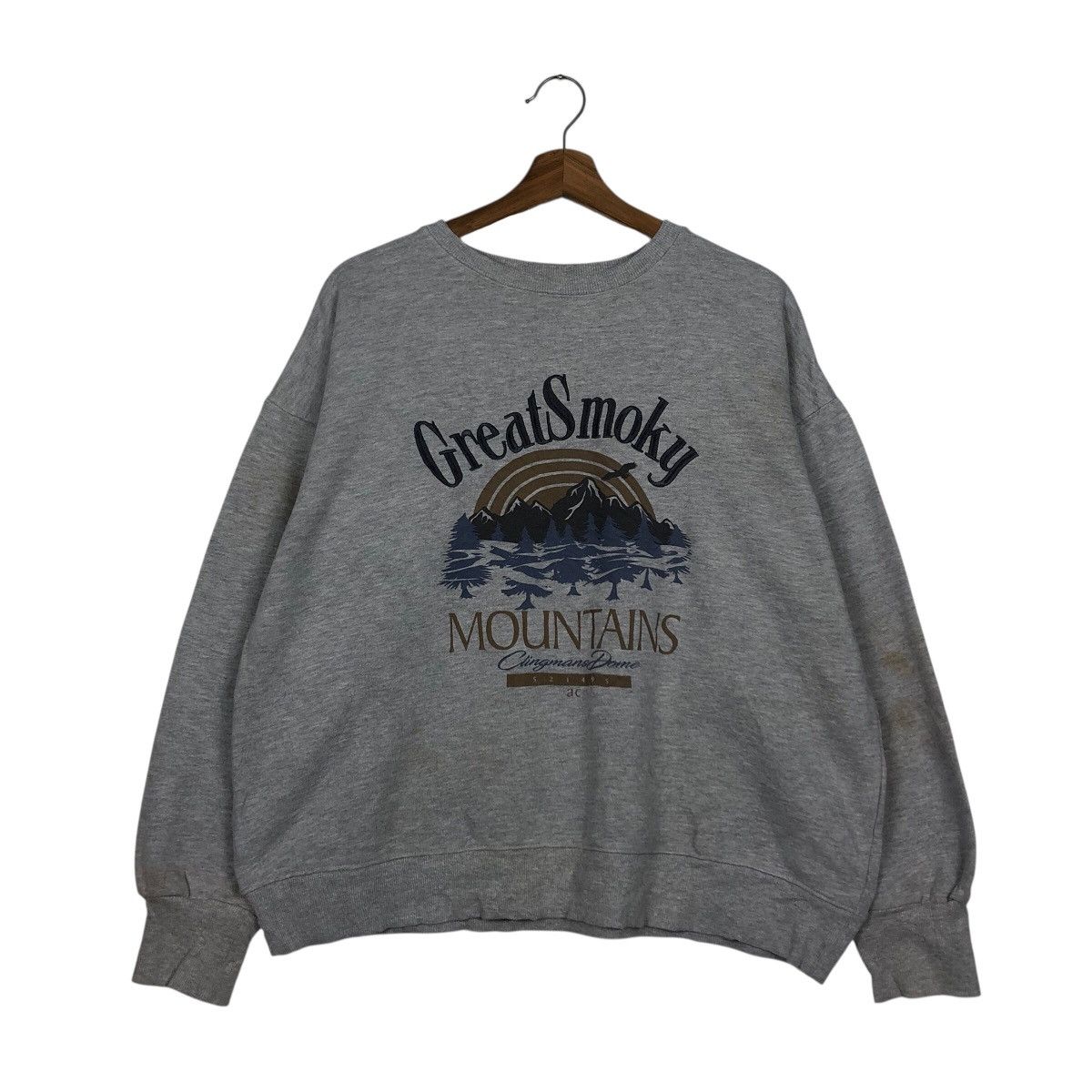 Japanese Brand 📌Vintage Sweatshirt Great Smoky Mountains Big Logo Size US L / EU 52-54 / 3 - 2 Thumbnail