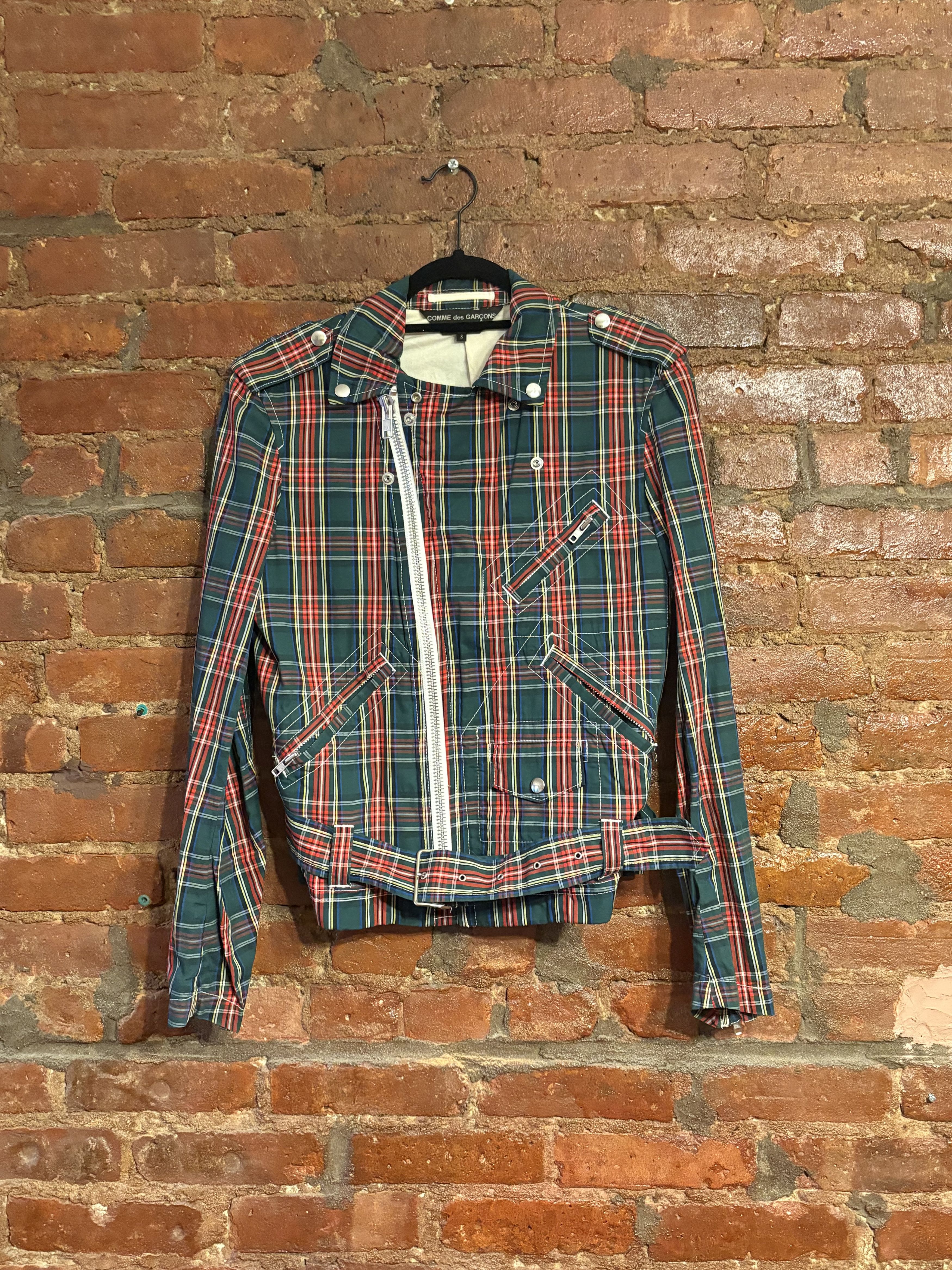 Comme des Garcons Comme des Garçons SS13 Plaid Biker Jacket Size S / US 4 / IT 40 - 5 Thumbnail