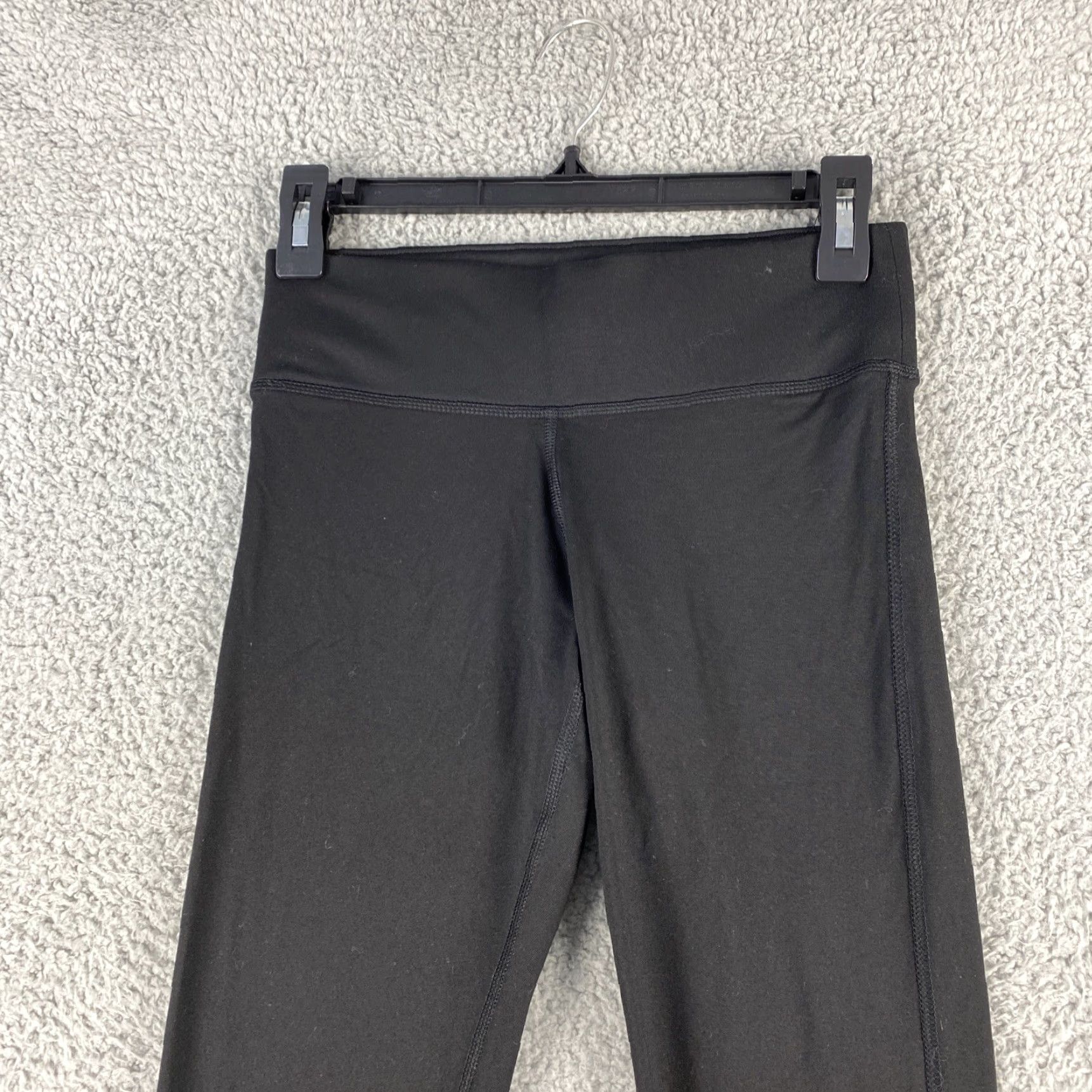 Vintage Victoria's Secret PINK Leggings - Women's XS Black Elastic Waist Jegging Activewear 39-29 Cross Theme Size 26" / US 2 / IT 38 - 2 Thumbnail