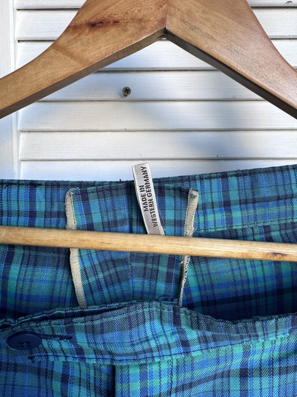 Adidas Vintage Adidas Western Germany Tartan Plaid Pleated Pants Size US 33 - 13 Thumbnail