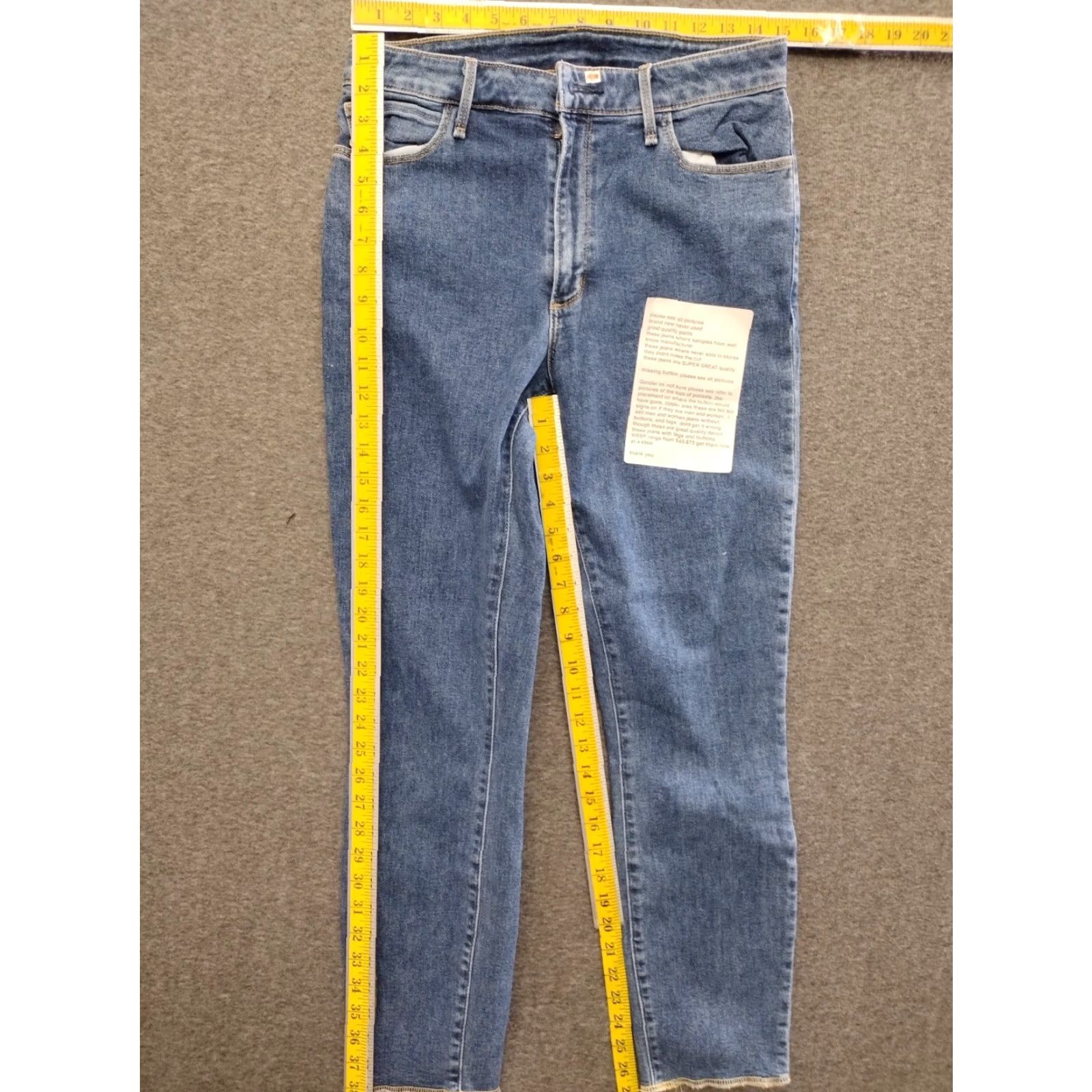 Denime Unbranded Denim Jeans Men Cropped Blue Stretch 29 Denim 5-Pocket Regular Fit Mid Rise 27 Inseam Size 29 Vintage No 90s Theme Shirt? Size US 29 - 4 Thumbnail