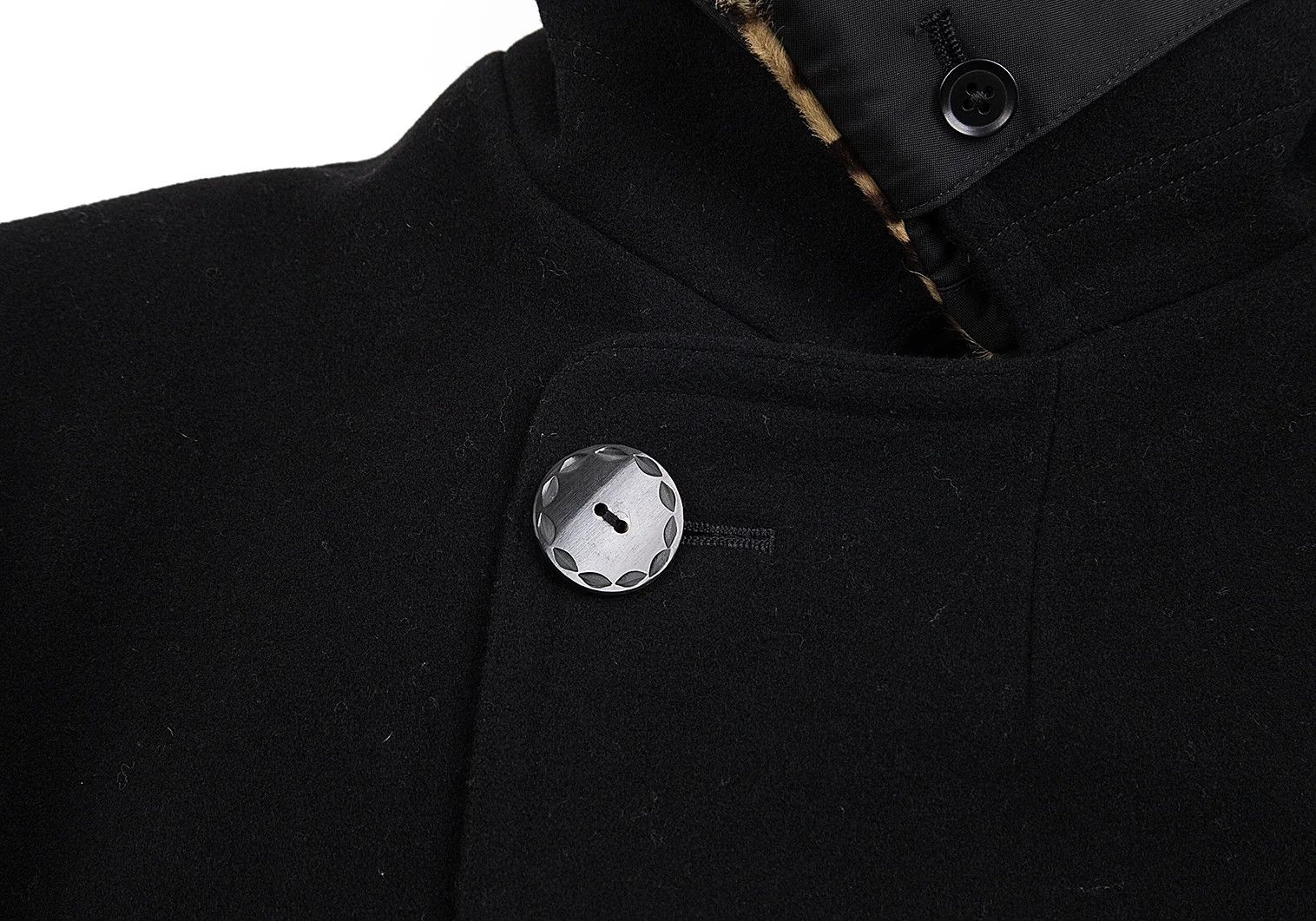 Yohji Yamamoto Yohji Yamamoto Black Detachable Collar Wool Jacket Size US L / EU 52-54 / 3 - 8 Thumbnail