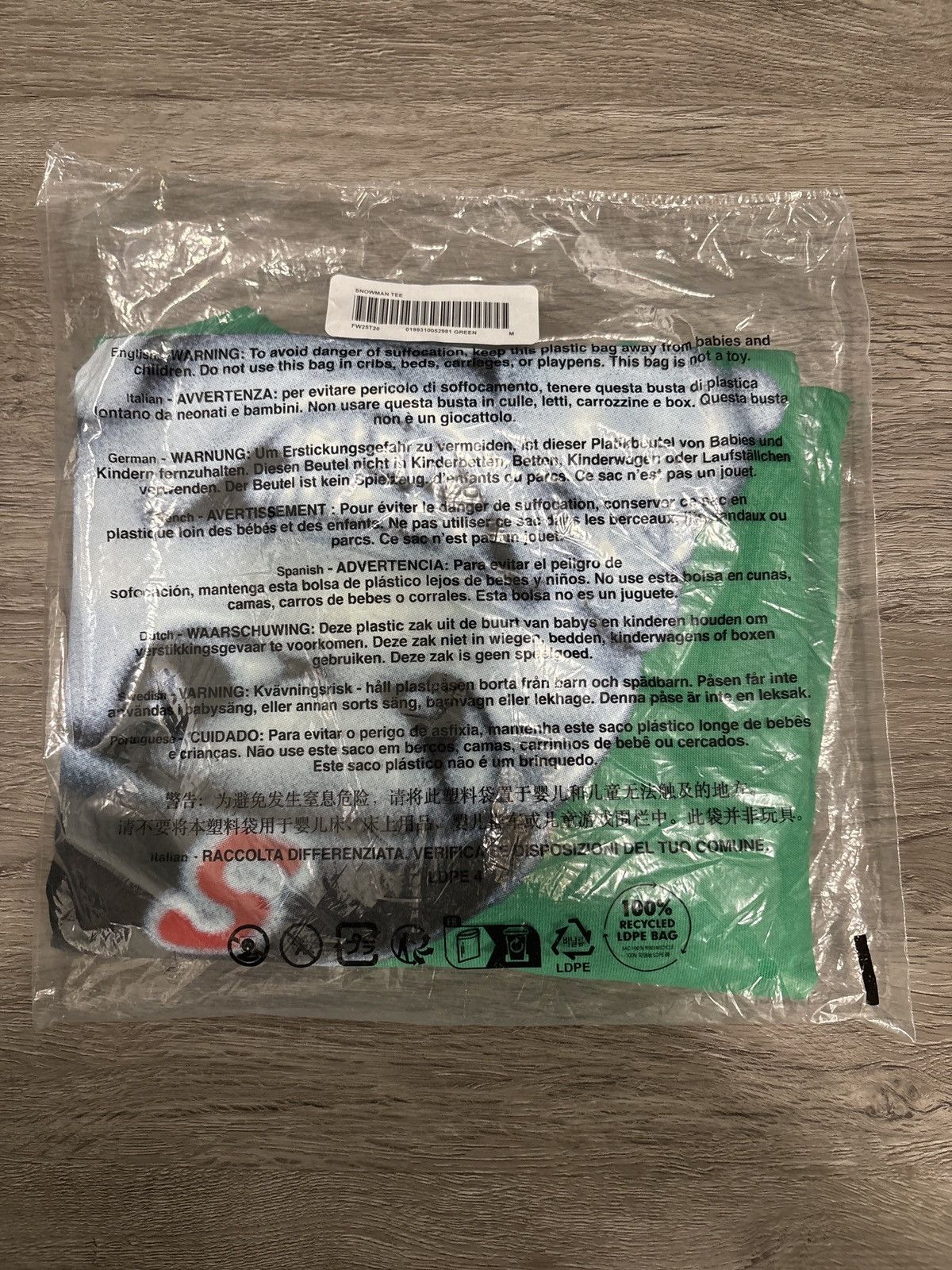 Supreme Supreme Snow Man Tee Purple Size M Size US M / EU 48-50 / 2 - 1 Thumbnail
