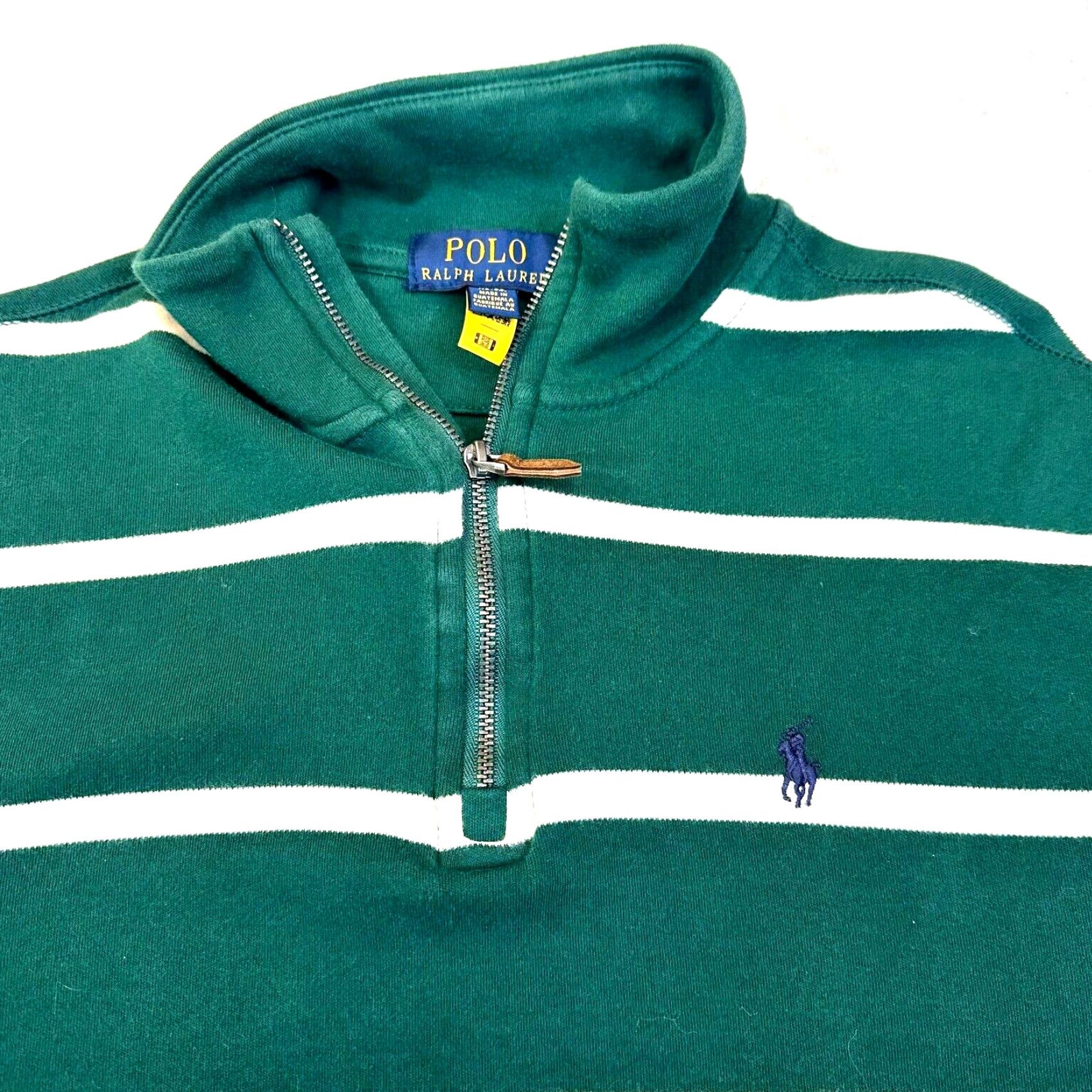 Ralph Lauren Polo Ralph Lauren Striped Interlock 1/4 Zip Polo Teen XL Boys Shirt Multicolor Logo 90s Golf Casual Mens Girls Size US XL / EU 56 / 4 - 3 Thumbnail