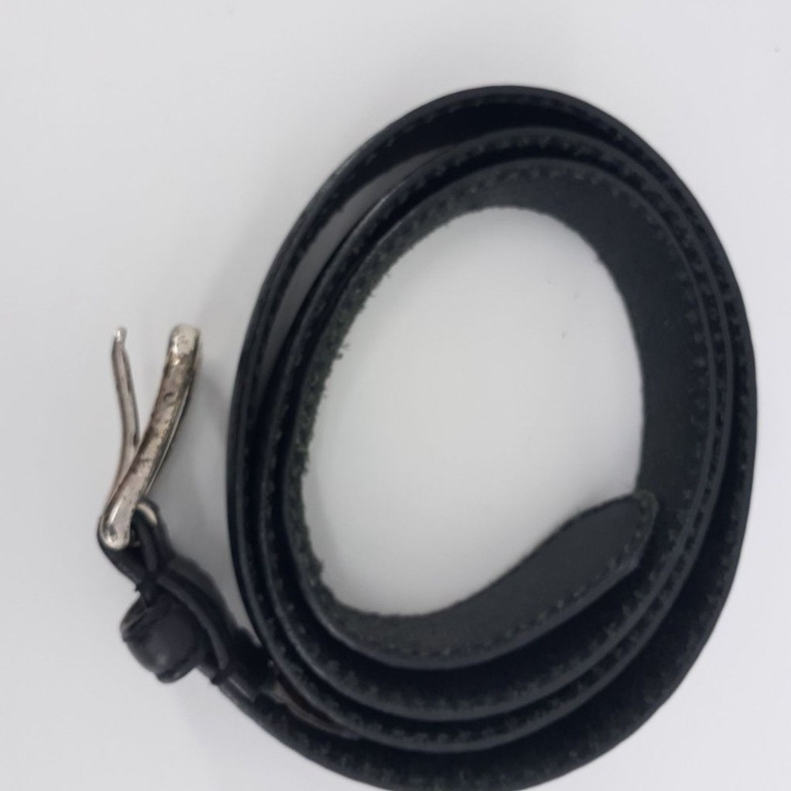 Fossil Vintage Fossil Men's Black Genuine Leather Dress Belt 44 Size 44 - 2 Thumbnail