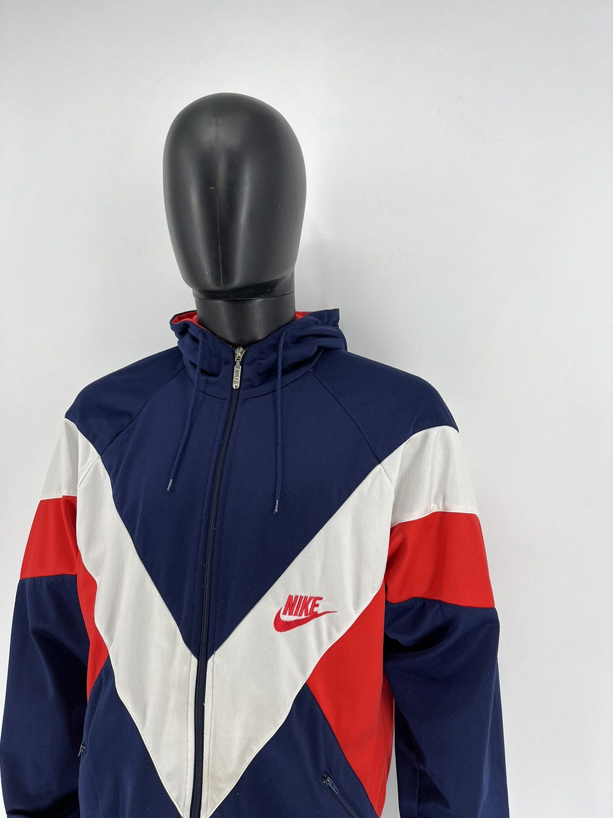 Nike × Vintage Nike Vintage 90s Sweatshirt Zip Swoosh Hype Rare Size US L / EU 52-54 / 3 - 4 Thumbnail