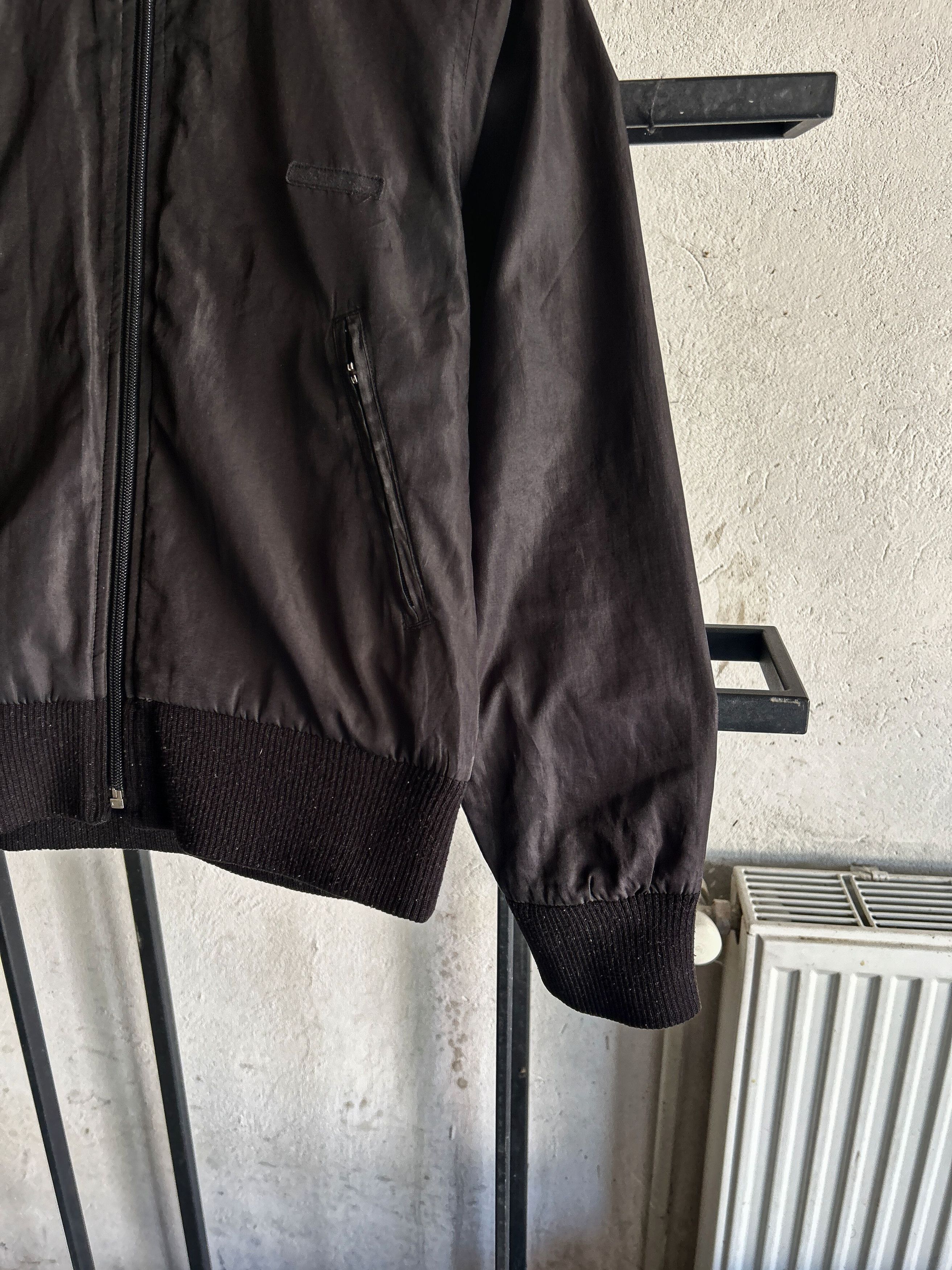 Japanese Brand Minimal Black Bomber Jacket Full Zip Casual Streetwear Style Size US M / EU 48-50 / 2 - 4 Thumbnail