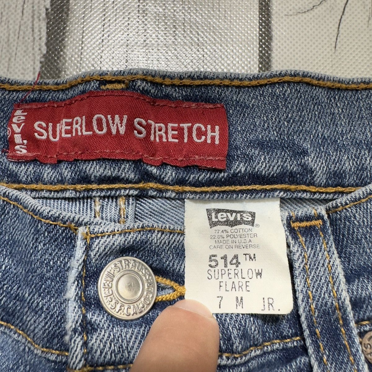 Levi's × Vintage Vintage Levi’s 514 Superlow Stretch jeans Size 29" - 4 Thumbnail