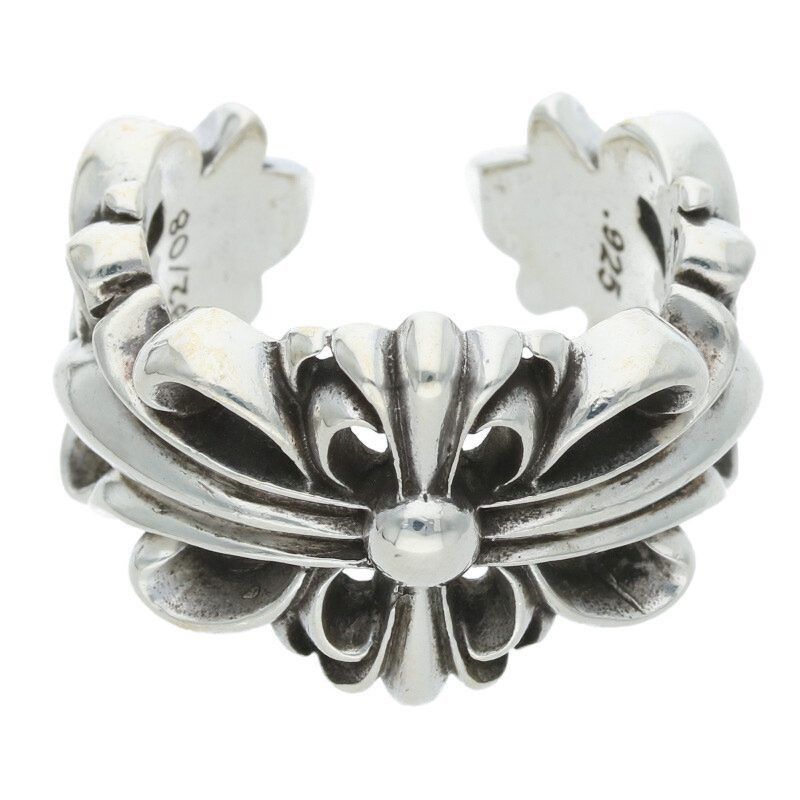 Chrome Hearts Chrome Hearts Double Floral Silver Ring Size ONE SIZE - 1 Thumbnail