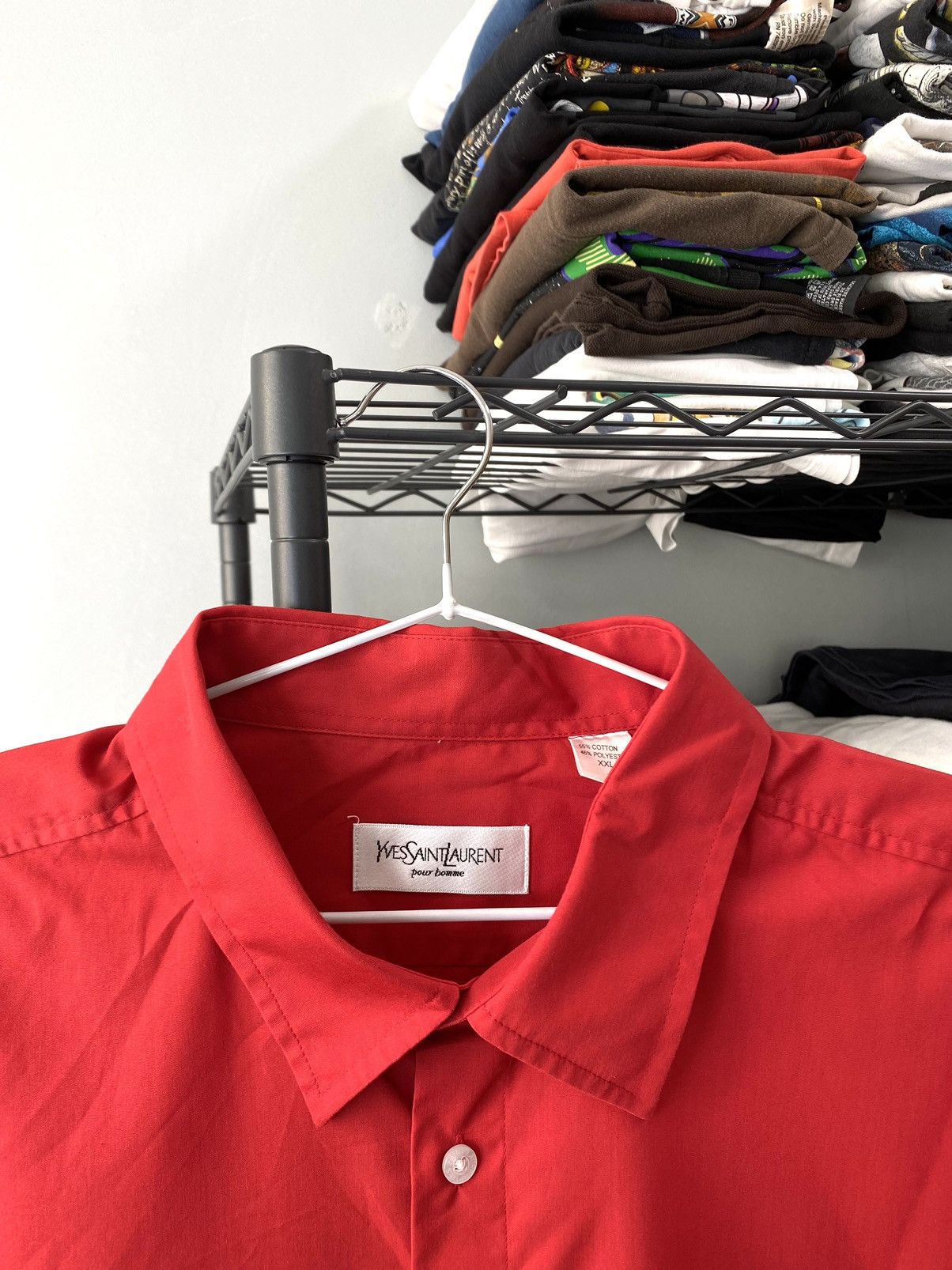 Vintage Vintage 1990’s YSL Yves Saint Laurent Shirt Tee Y2K Size US XXL / EU 58 / 5 - 5 Thumbnail