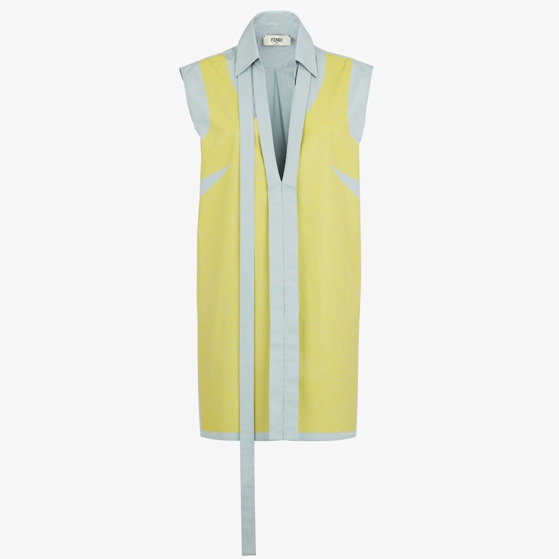 Fendi o1s1wg110825 Dress in Blue/Lime Green Size L / US 10 / IT 46 - 1 Thumbnail