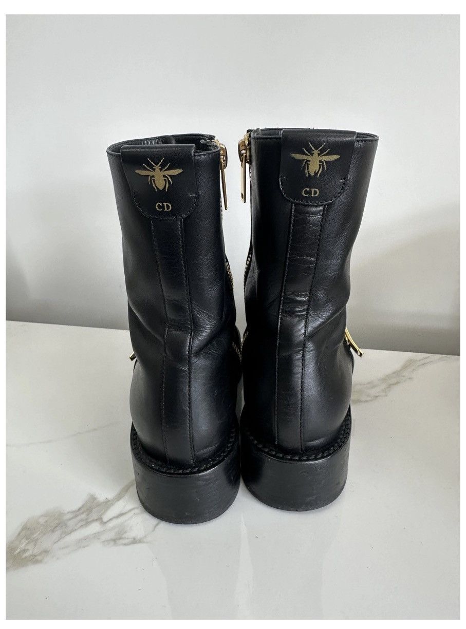 Dior Authenticated ✅ Dior Black Leather Boots 🖤 Made in Italy Size US 7 / IT 37 - 6 Thumbnail