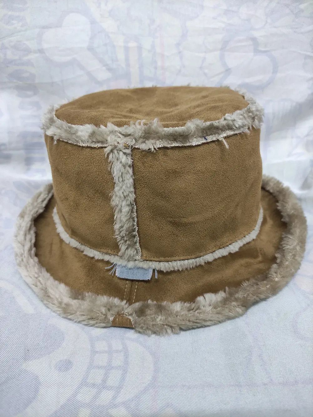 Japanese Brand ALPHA CUBIC VINTAGE SHEARLING SHERPA BUCKET HAT Size ONE SIZE - 2 Thumbnail