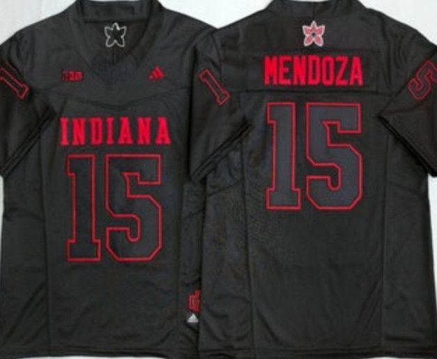 Other Indiana Hoosiers #15 Fernando Mendoza Black Alternate Jersey Size US L / EU 52-54 / 3 - 1 Thumbnail