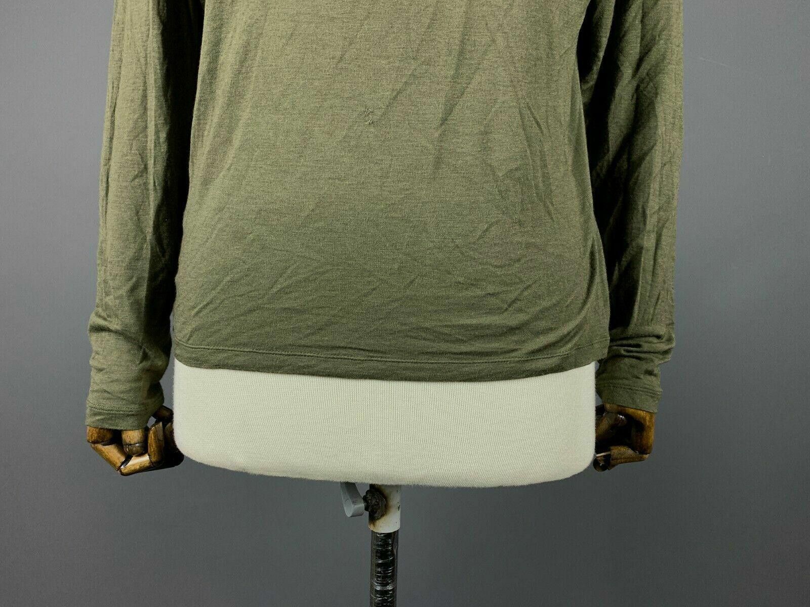 Designer Barbara Bui Olive Boat Neck Viscose Cashmere Sweater Size L Size L / US 10 / IT 46 - 3 Thumbnail