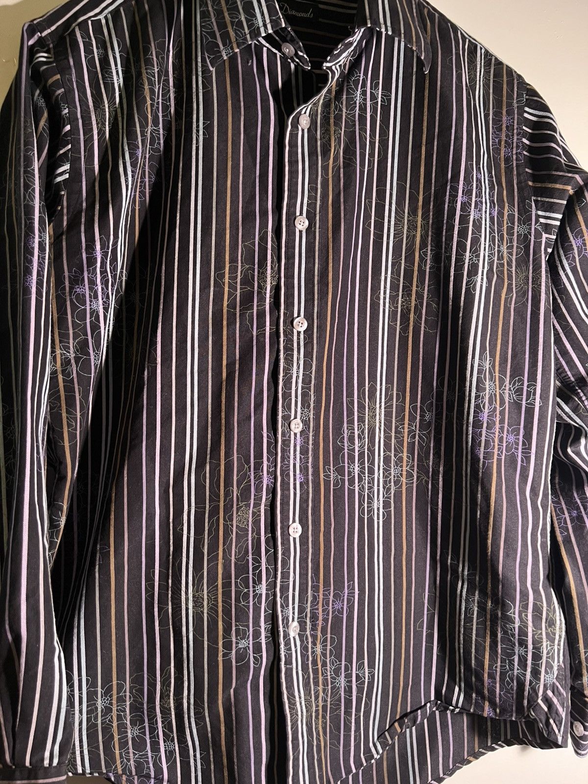 Vintage Y2K 2000’s VTG Vintage 7 Diamonds Flower Floral Button Shirt Size US XL / EU 56 / 4 - 4 Thumbnail