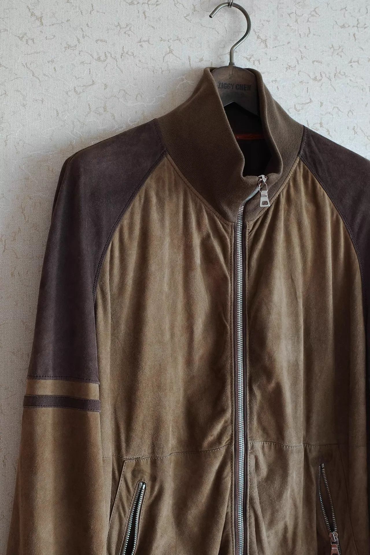 Prada Prada 90s Suede Zip Track Jacket Size US L / EU 52-54 / 3 - 4 Thumbnail