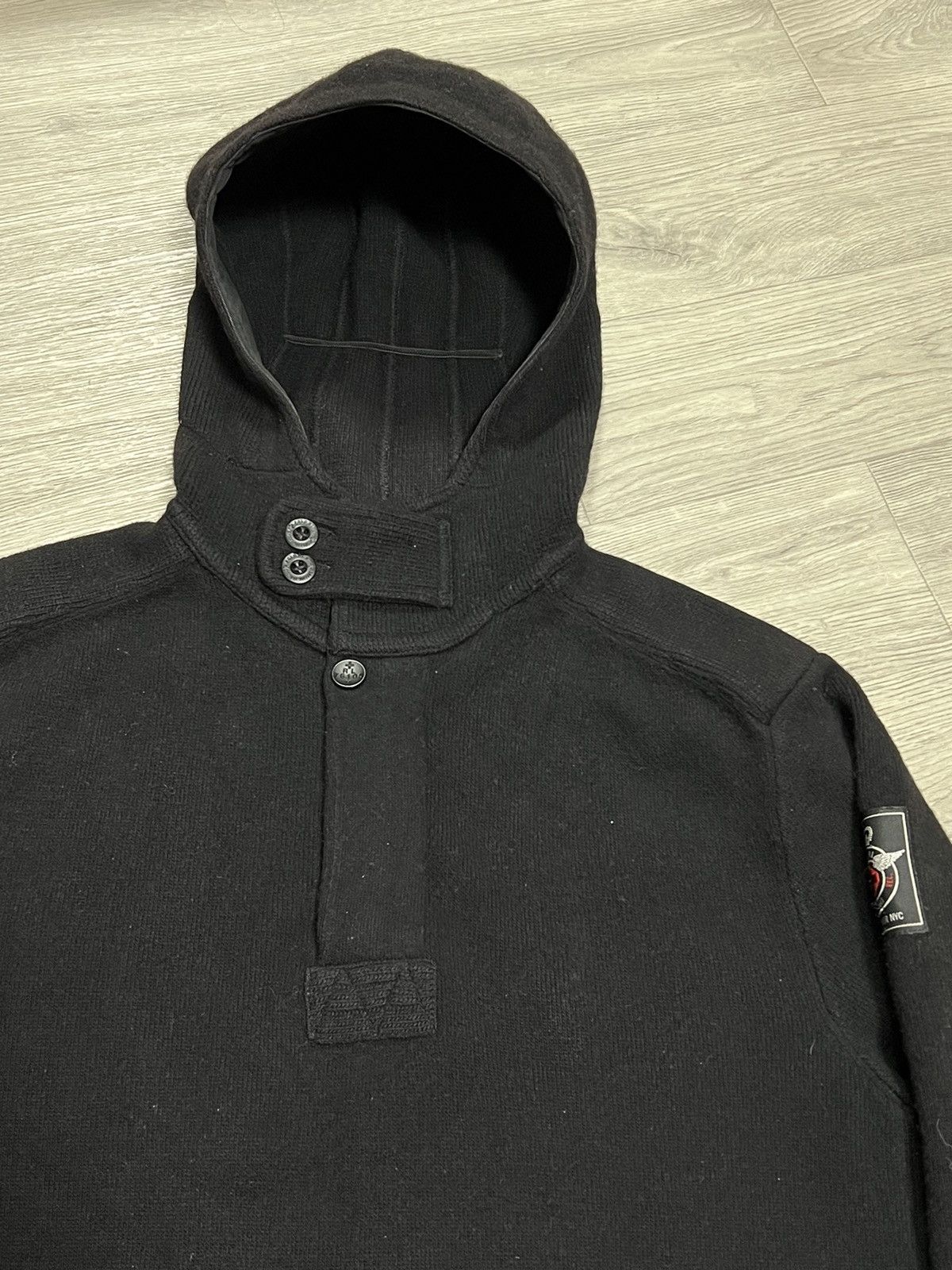 Polo Ralph Lauren Rare Polo Ralph Lauren vintage 1/4 zip lana wool hoodie Size US XL / EU 56 / 4 - 3 Thumbnail