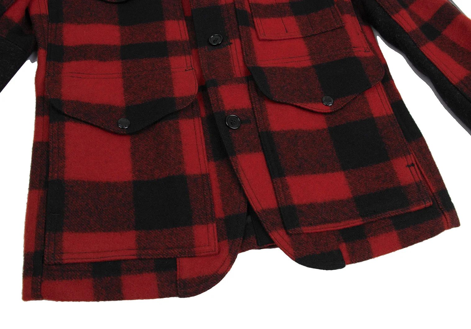 Junya Watanabe Red and Black Gingham Check Leather Elbow Patch Jacket Size US S / EU 44-46 / 1 - 9 Thumbnail