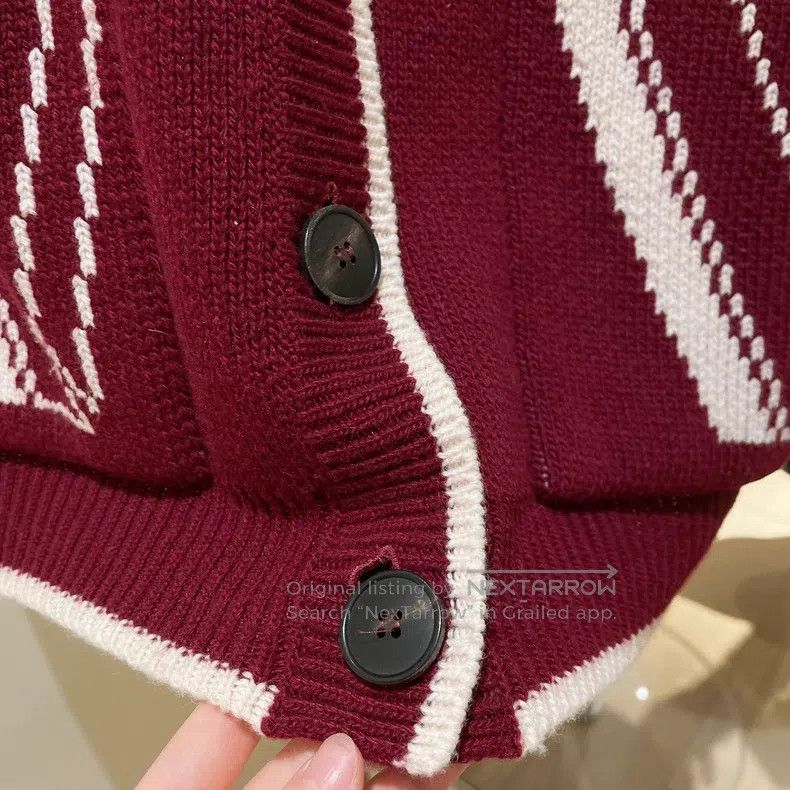 Valentino Valentino V-letter knit loose silhouette cardigan Size XS / US 0-2 / IT 36-38 - 4 Thumbnail