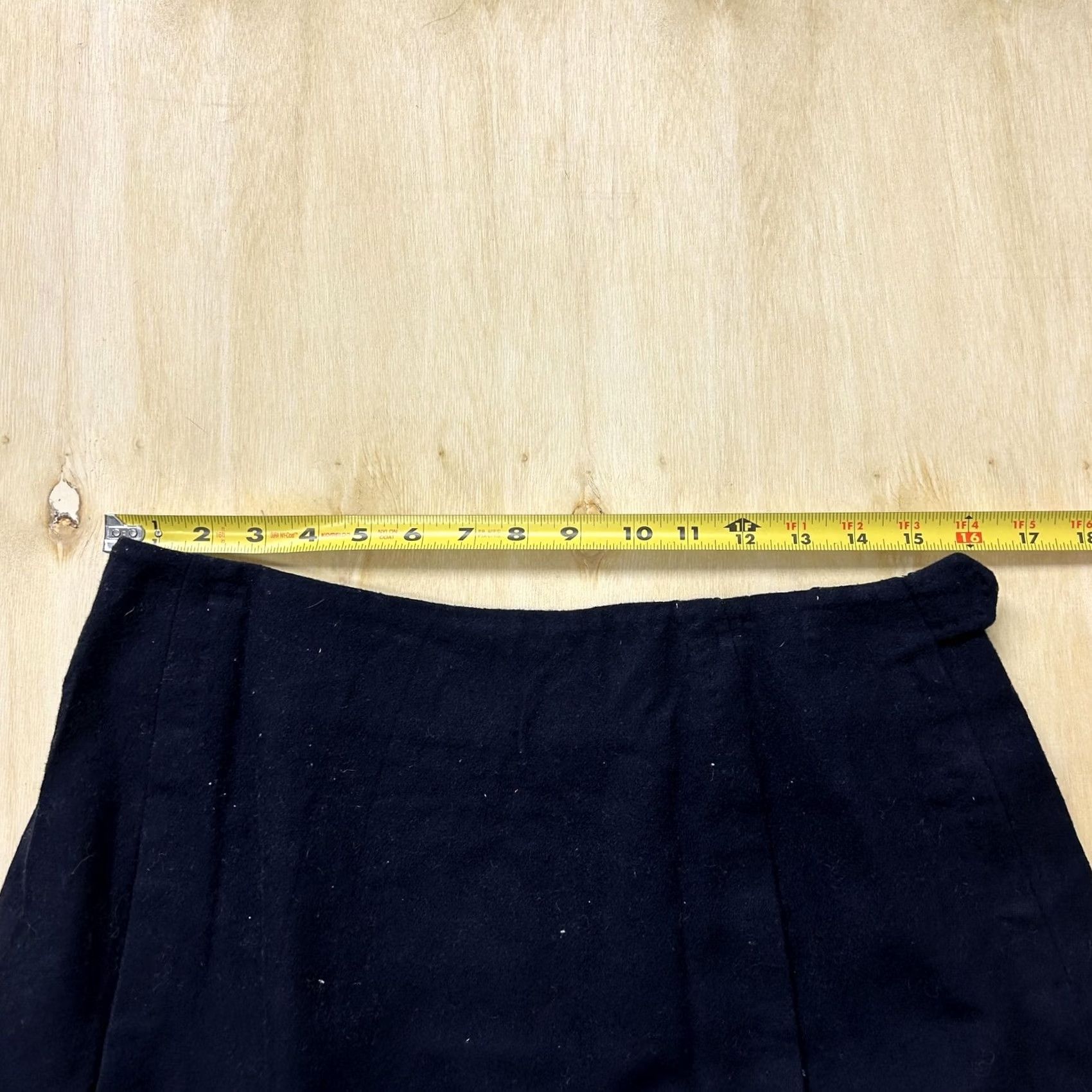 Evan Picone VINTAGE Evan Picone Skirt Womens 10 Black Wool A-Line Knee Length Lined Pockets Knit? Size 32" / US 10 / IT 46 - 5 Thumbnail
