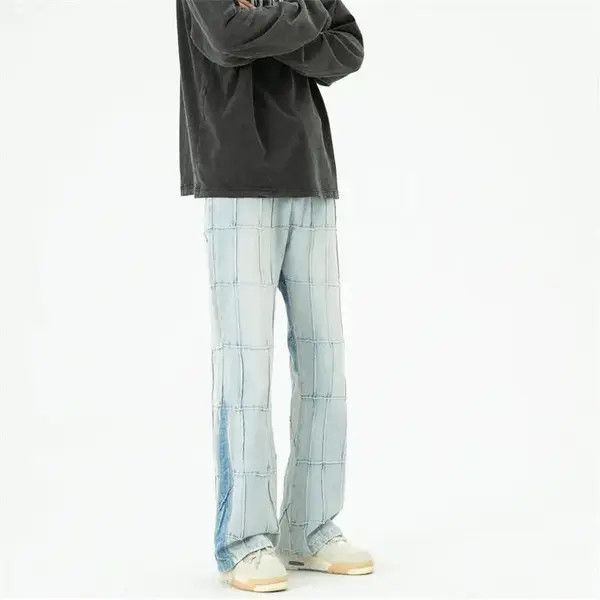 Other Plaid Stacked Denim Jeans Vintage y2k Size US 30 / EU 46 - 3 Thumbnail